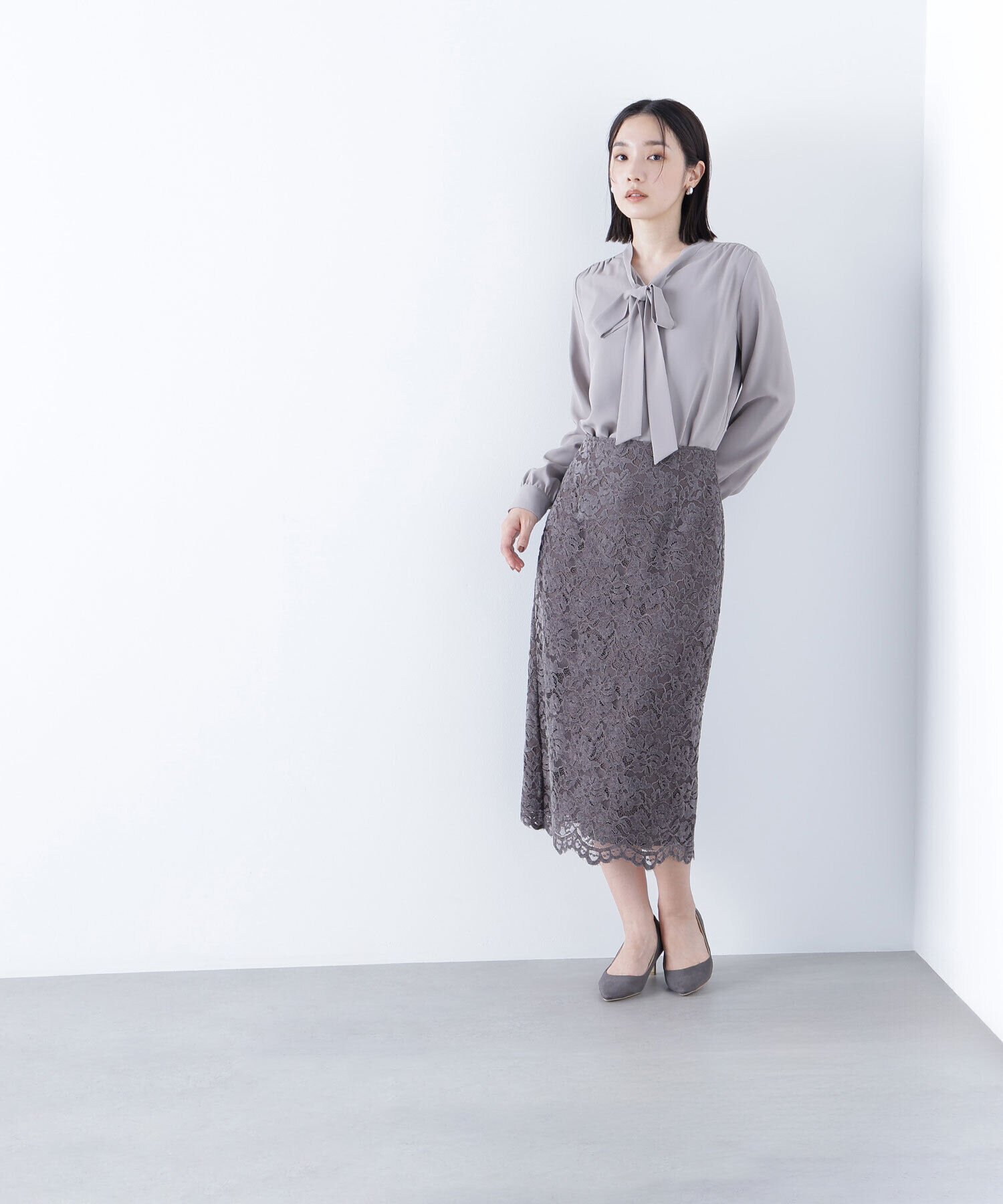  「モールレースナロースカート」|スカート|