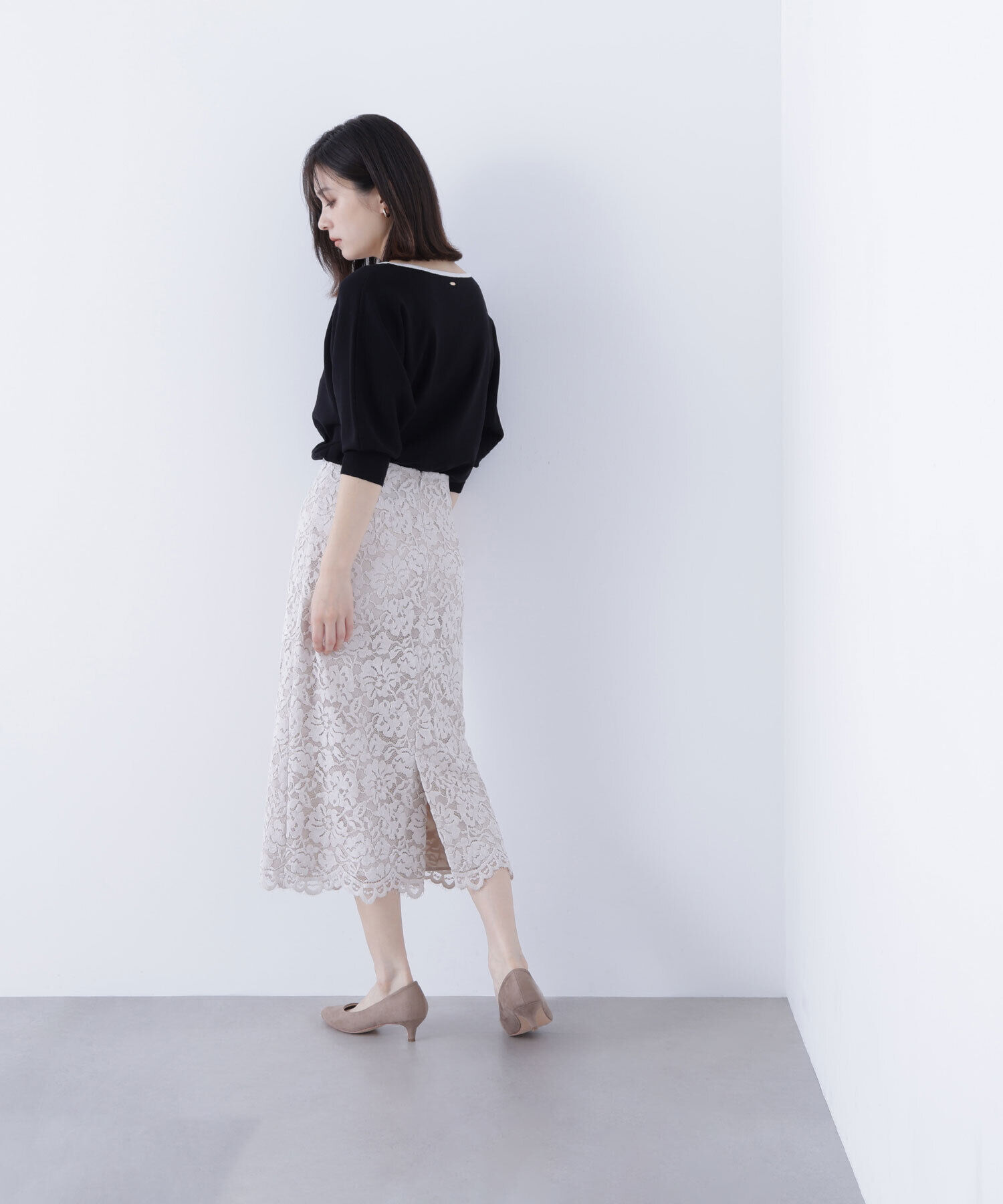  「モールレースナロースカート」|スカート|