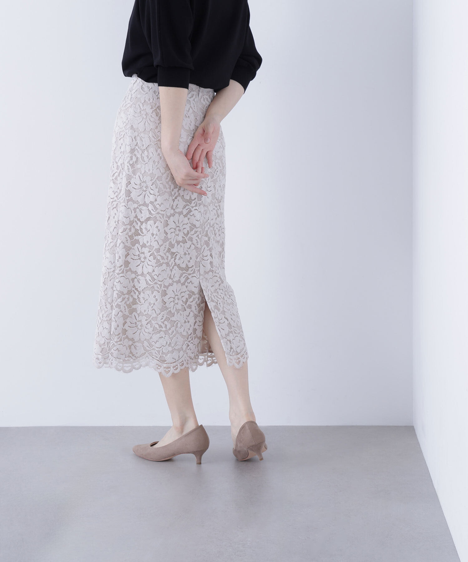  「モールレースナロースカート」|スカート|