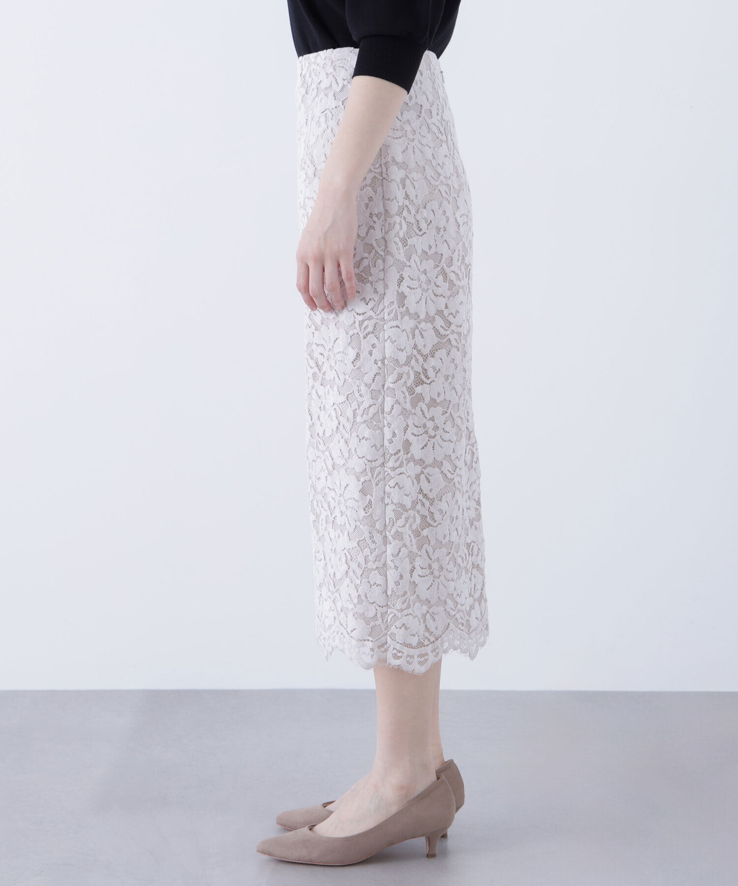  「モールレースナロースカート」|スカート|
