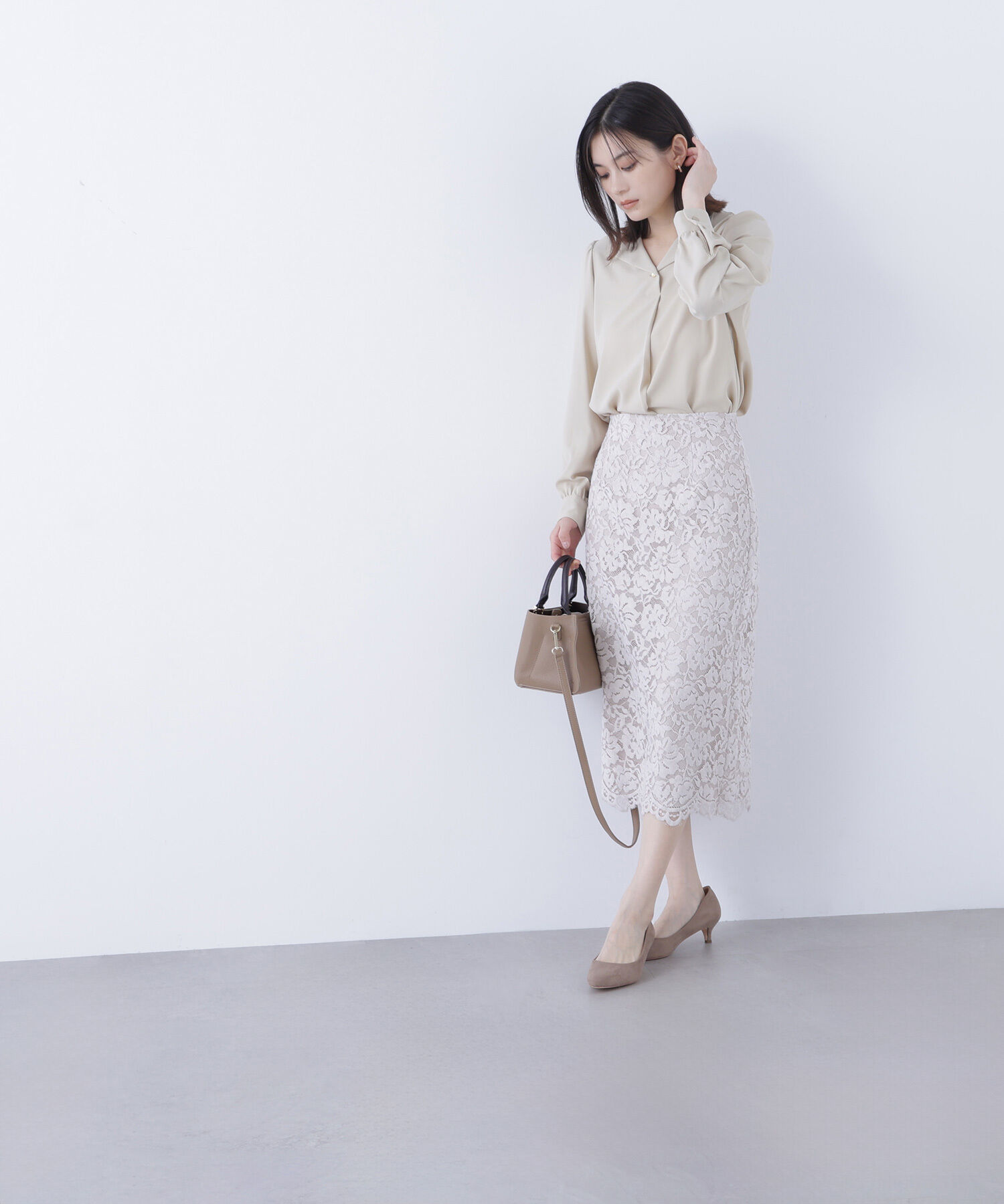  「モールレースナロースカート」|スカート|