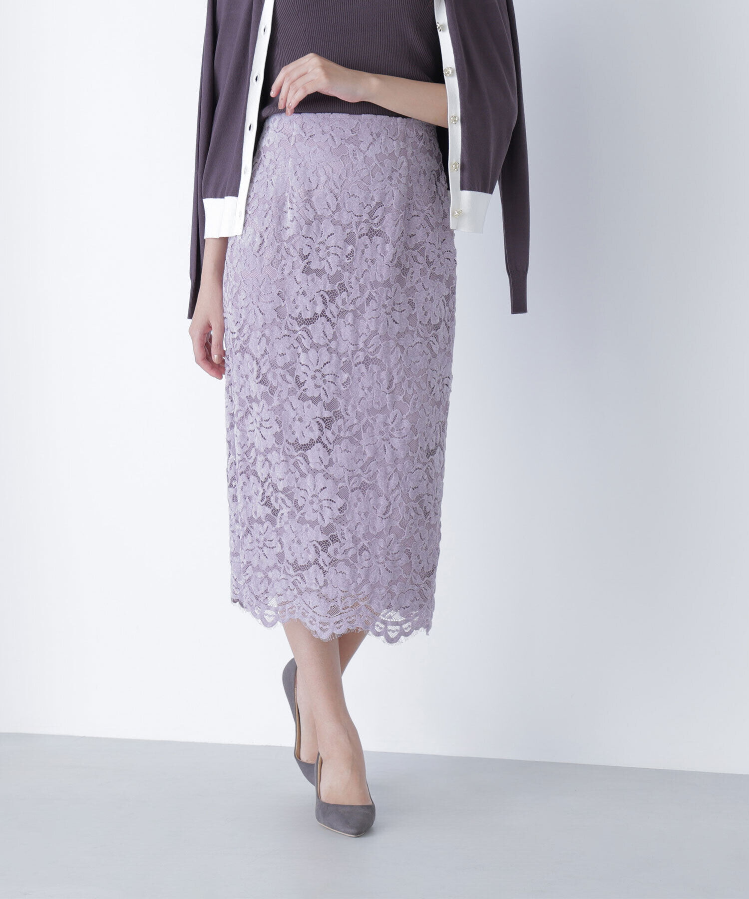  「モールレースナロースカート」|スカート|