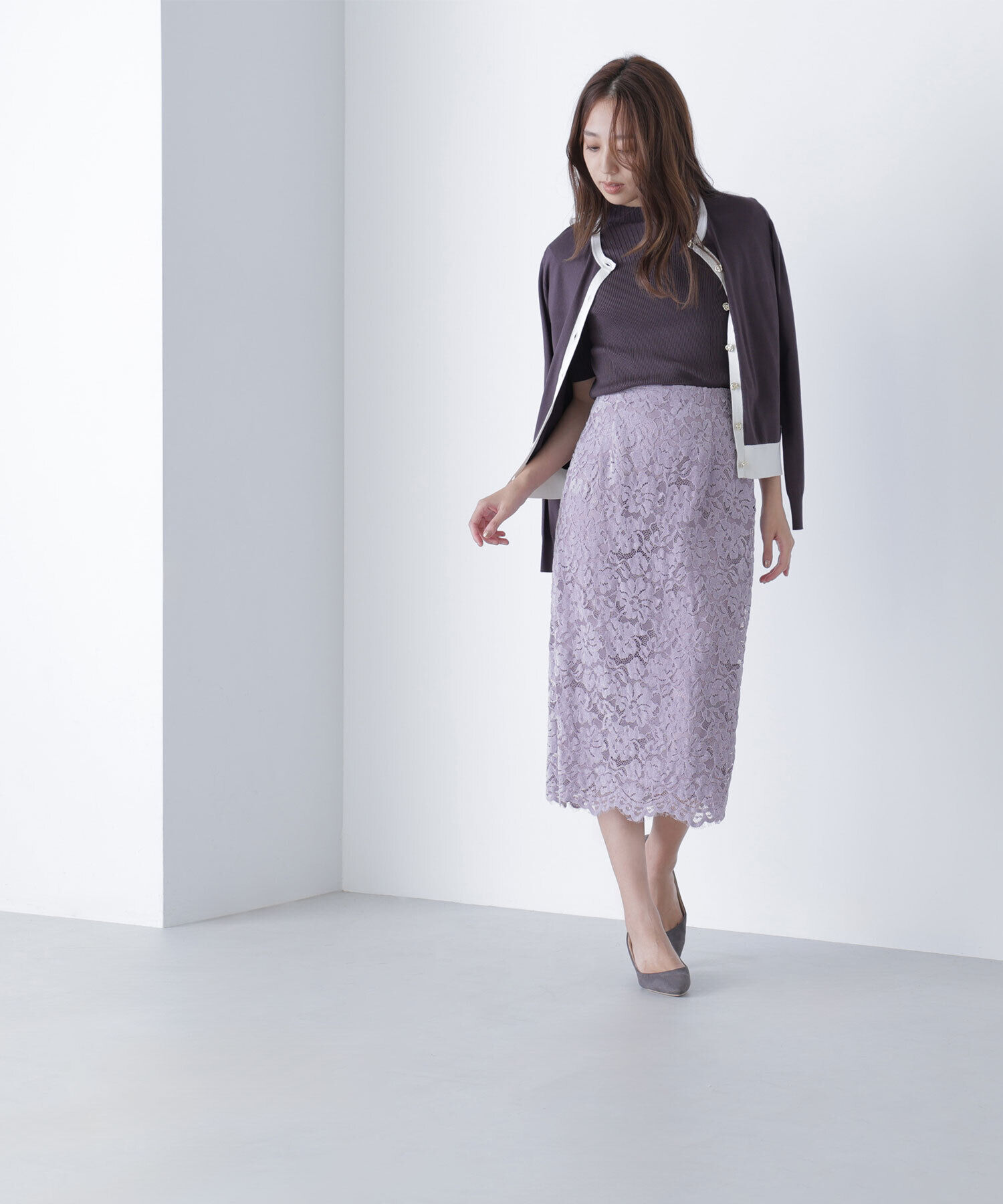  「モールレースナロースカート」|スカート|
