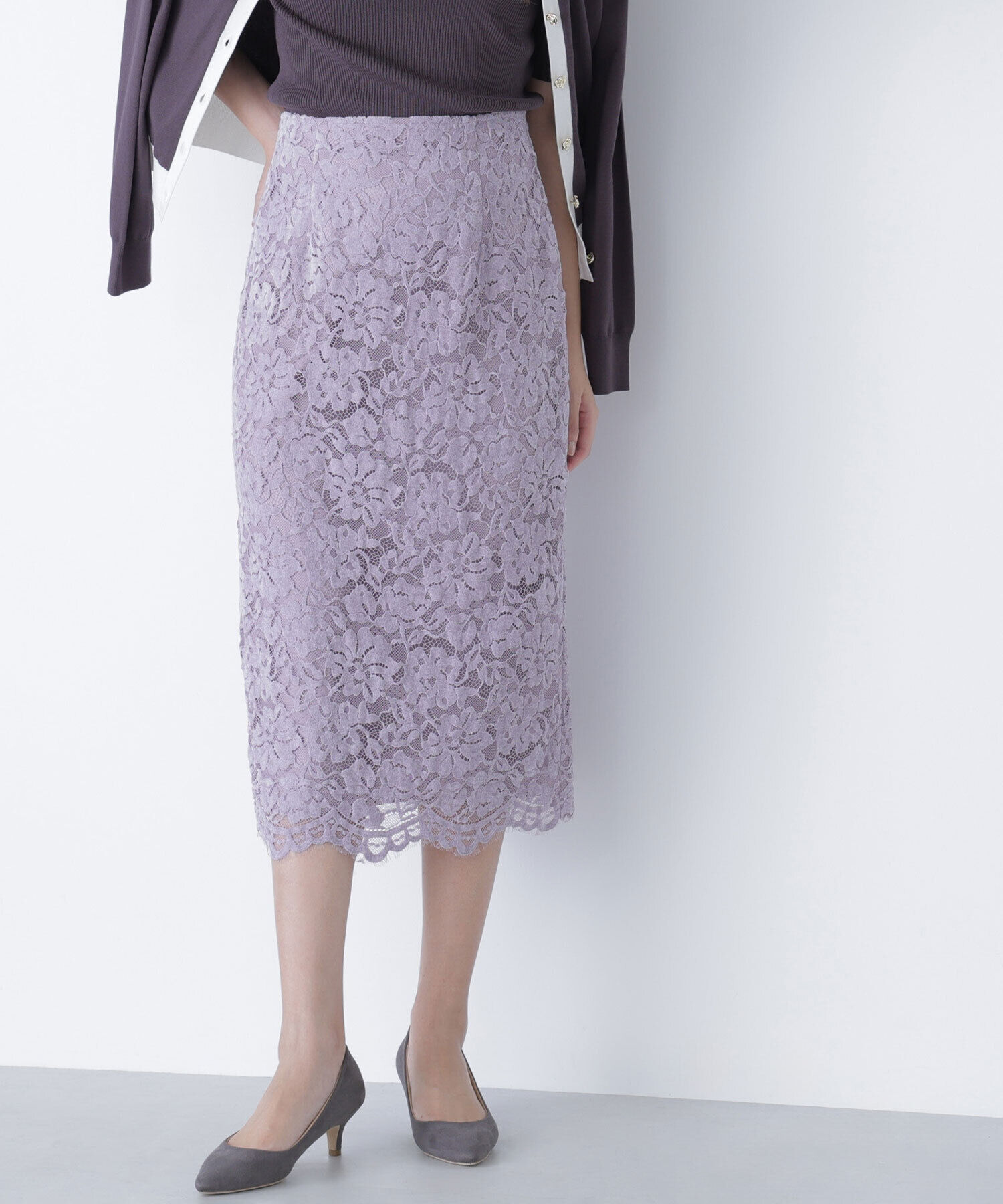  「モールレースナロースカート」|スカート|