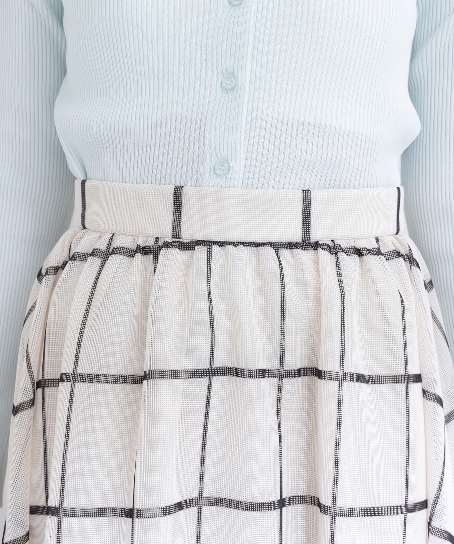  「ウィンドペンチェックフレアスカート」|スカート|