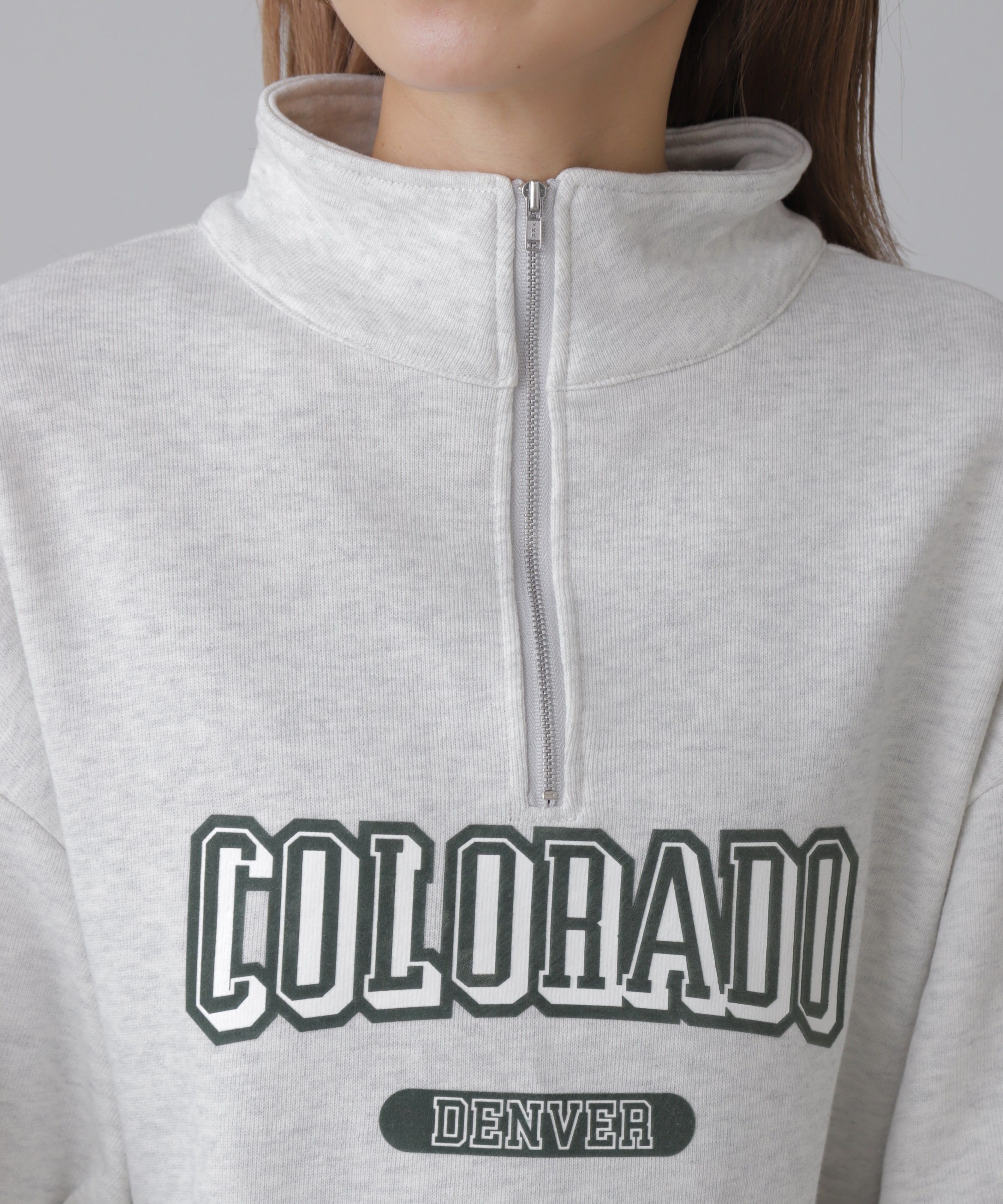  「カレッジロゴハーフジップスウェット」|Tシャツ・カットソー|