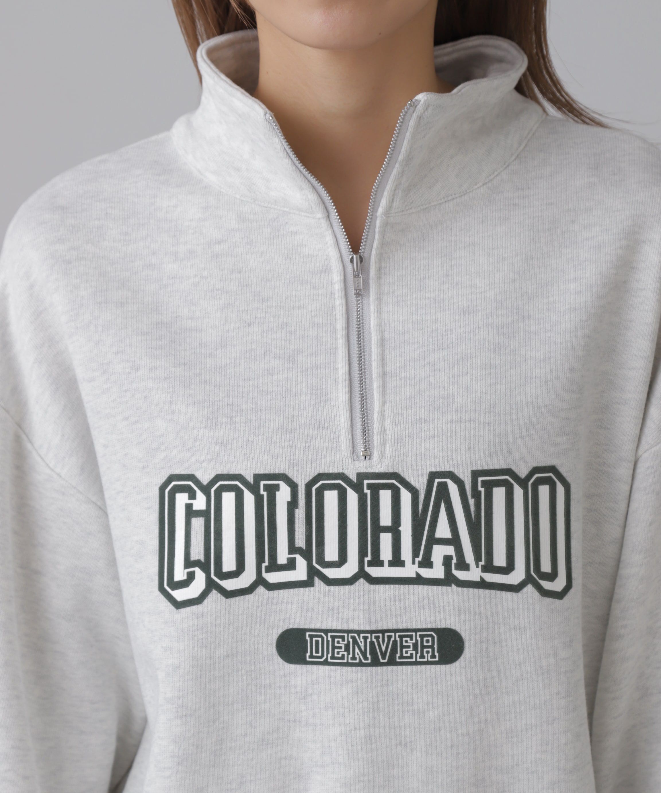  「カレッジロゴハーフジップスウェット」|Tシャツ・カットソー|