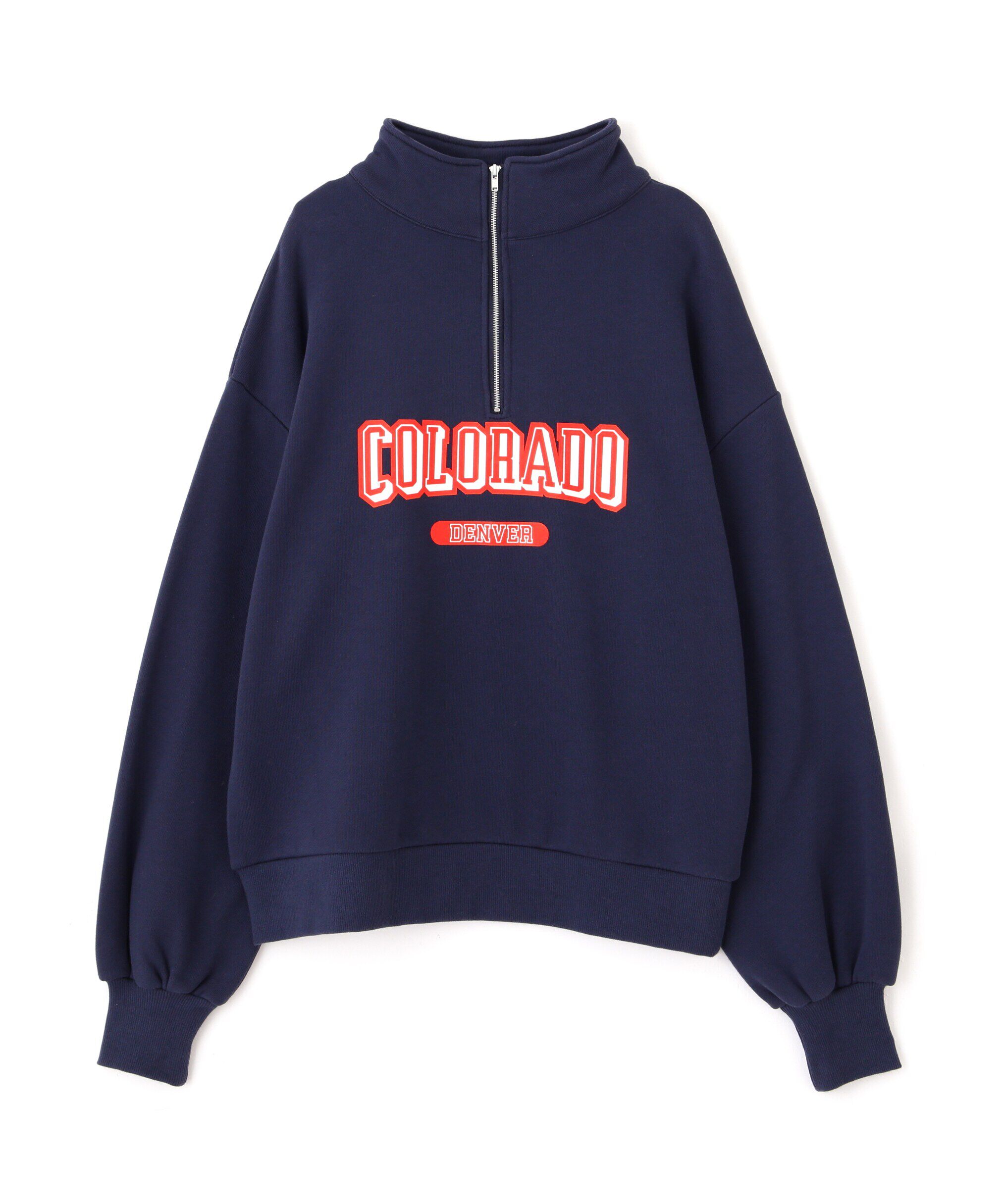  「カレッジロゴハーフジップスウェット」|Tシャツ・カットソー|