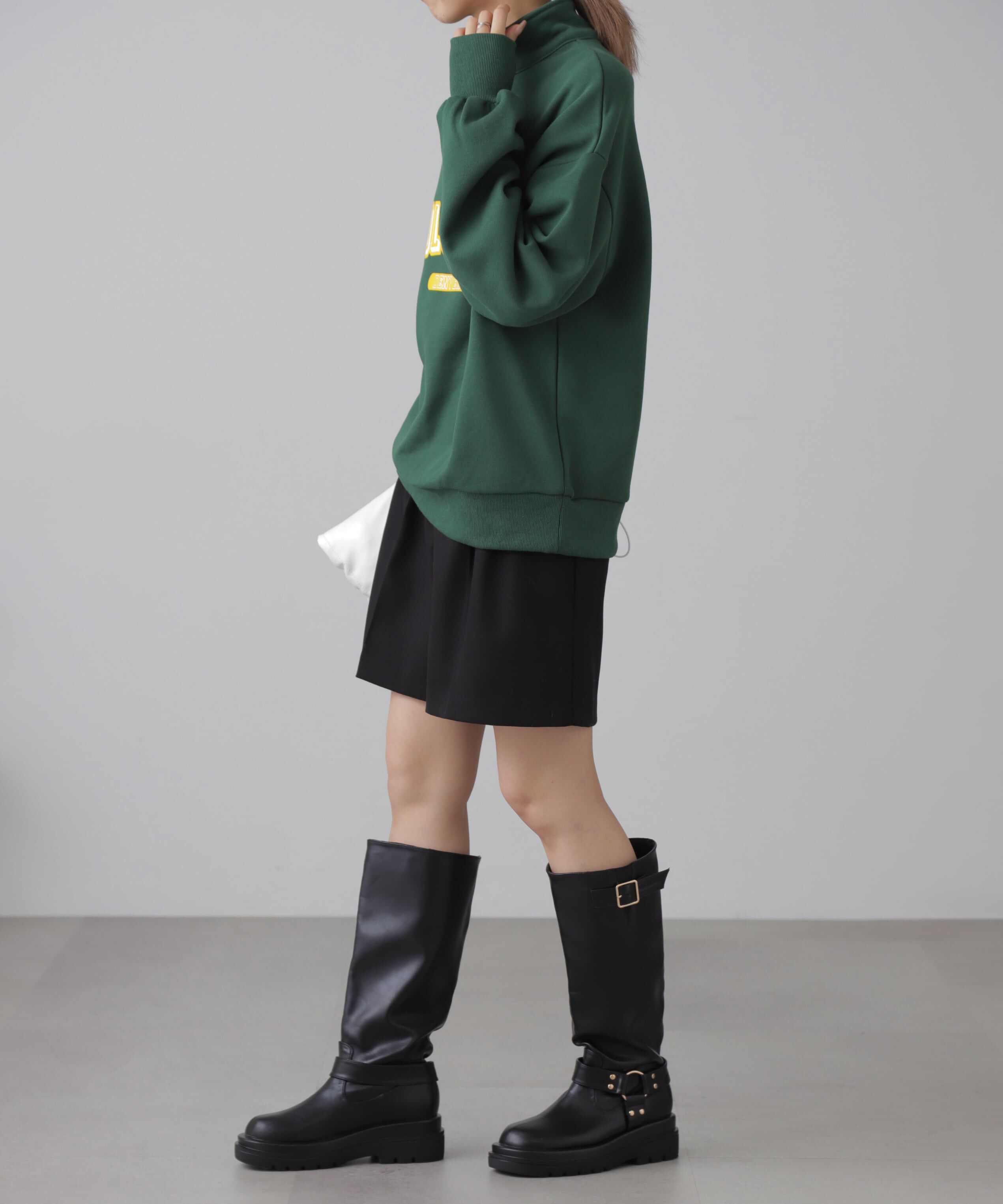  「カレッジロゴハーフジップスウェット」|Tシャツ・カットソー|