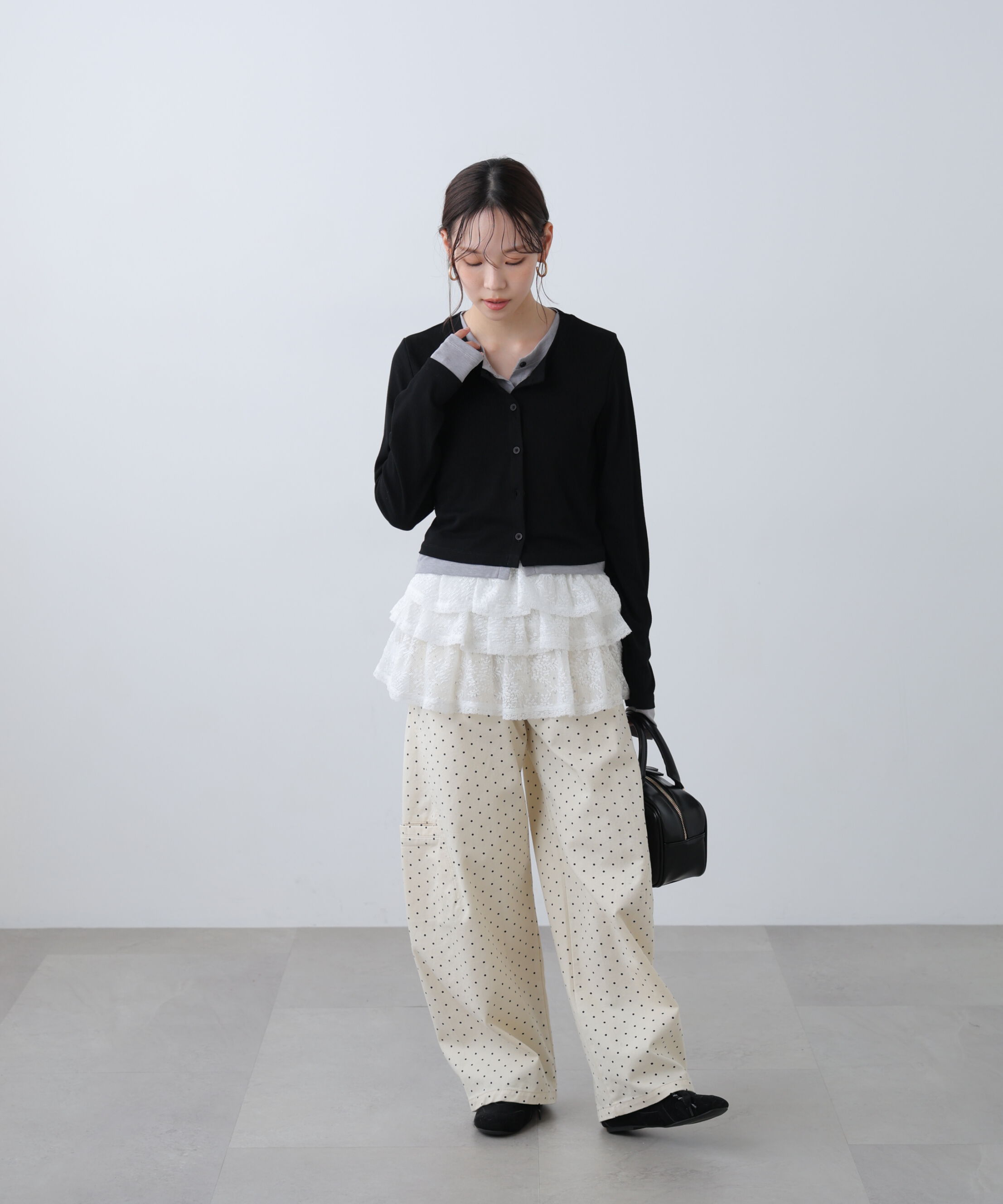  「レイヤード風カットソーカーディガン」|Tシャツ・カットソー|