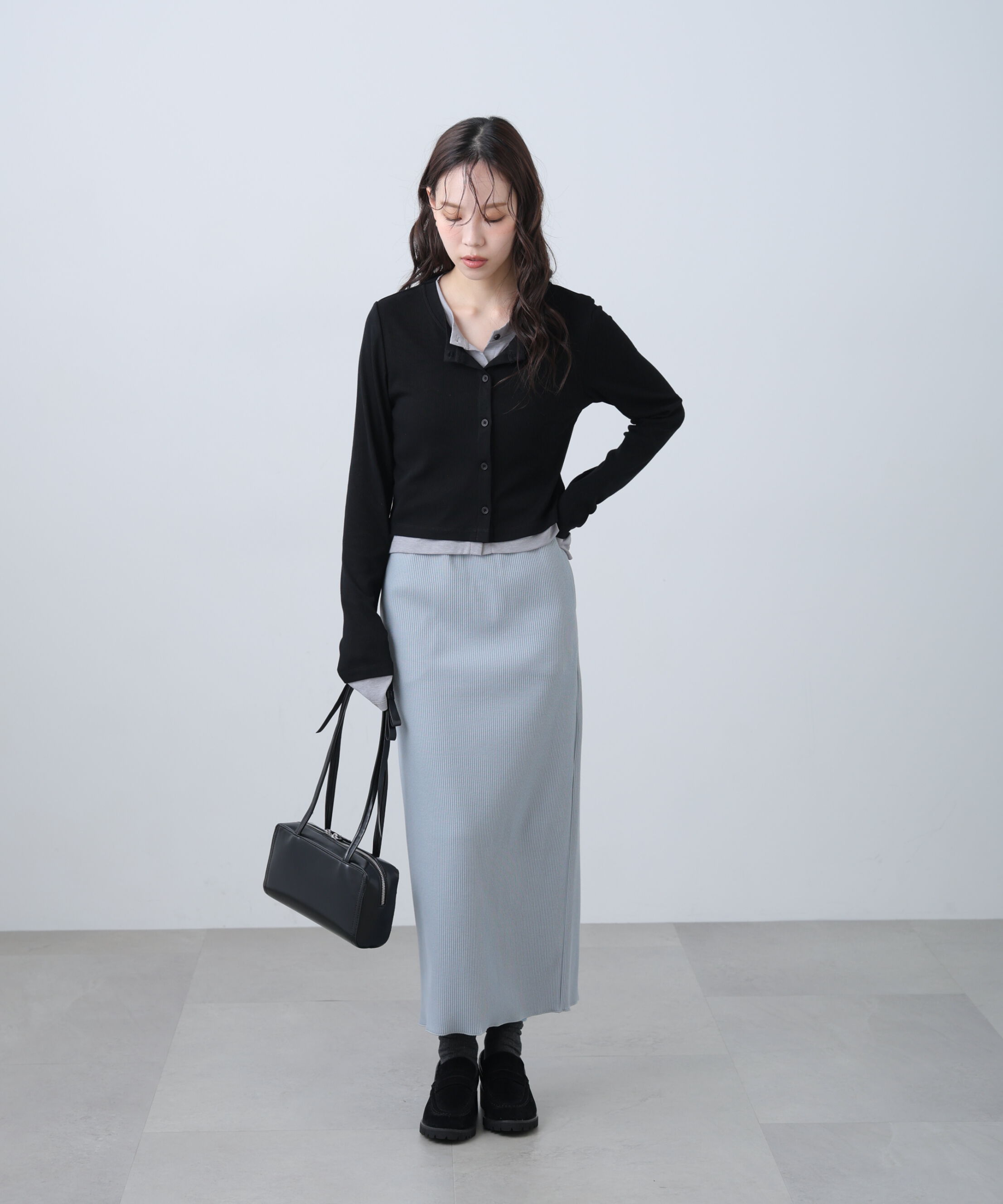  「レイヤード風カットソーカーディガン」|Tシャツ・カットソー|