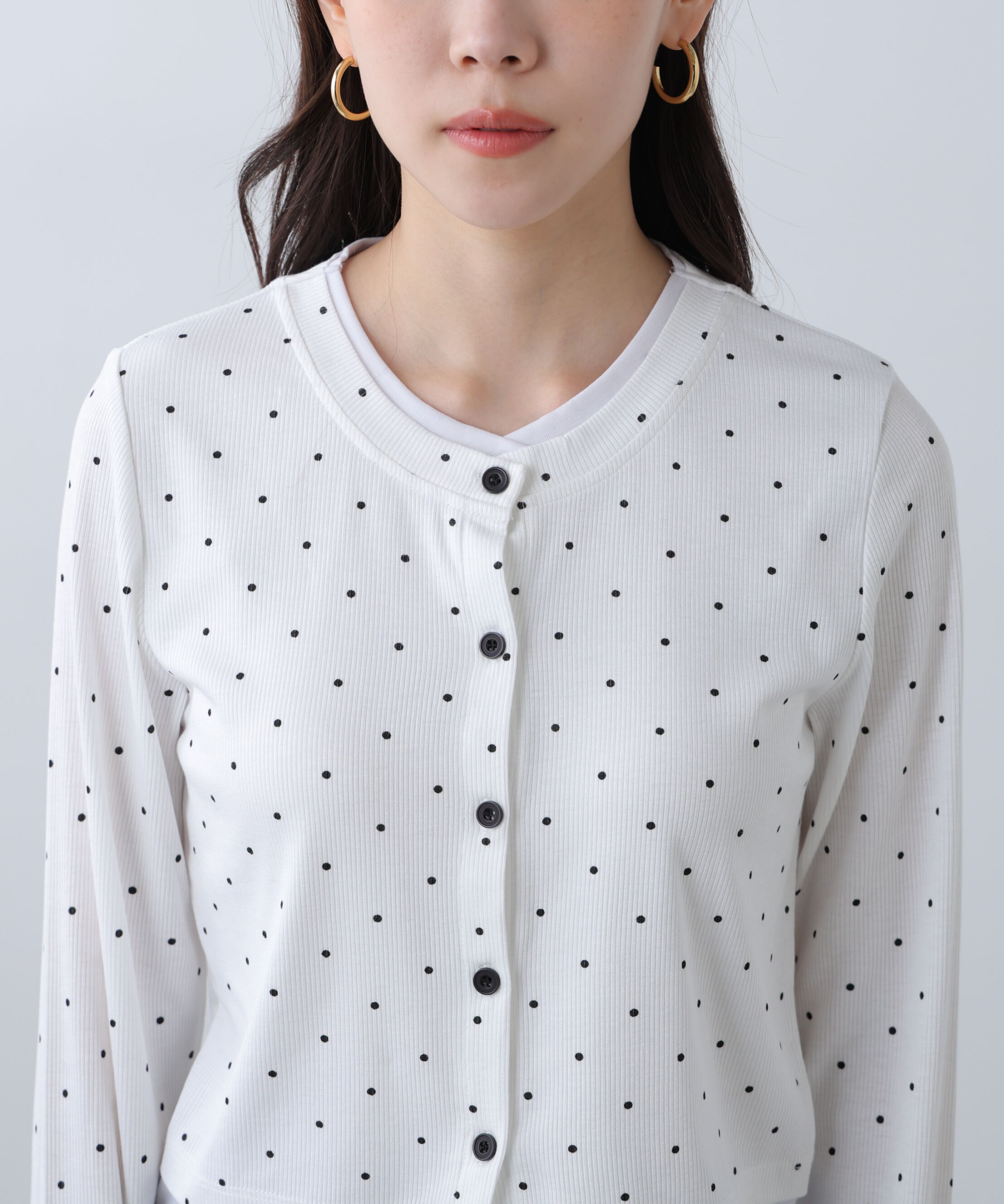  「レイヤード風カットソーカーディガン」|Tシャツ・カットソー|