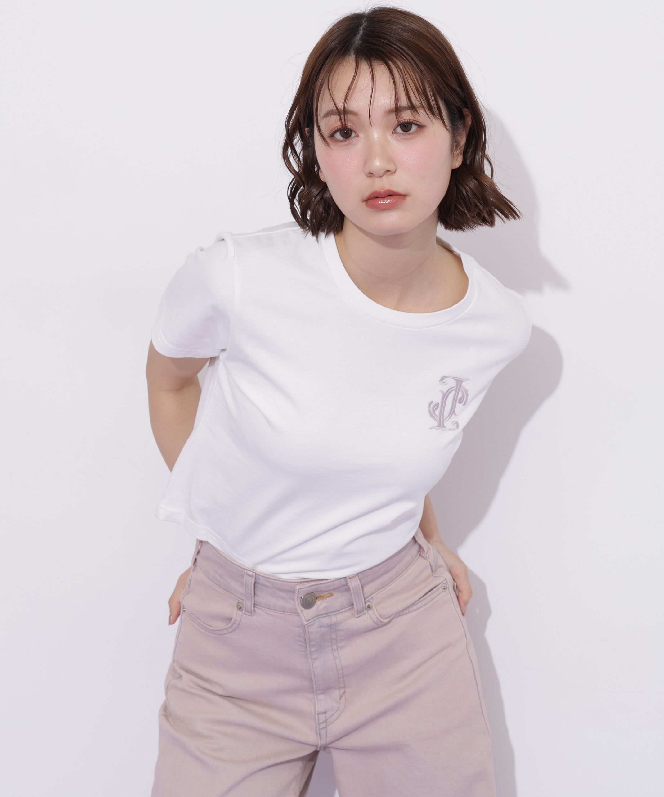  「クロスJモチーフ刺繍ロゴTシャツ」|Tシャツ・カットソー|