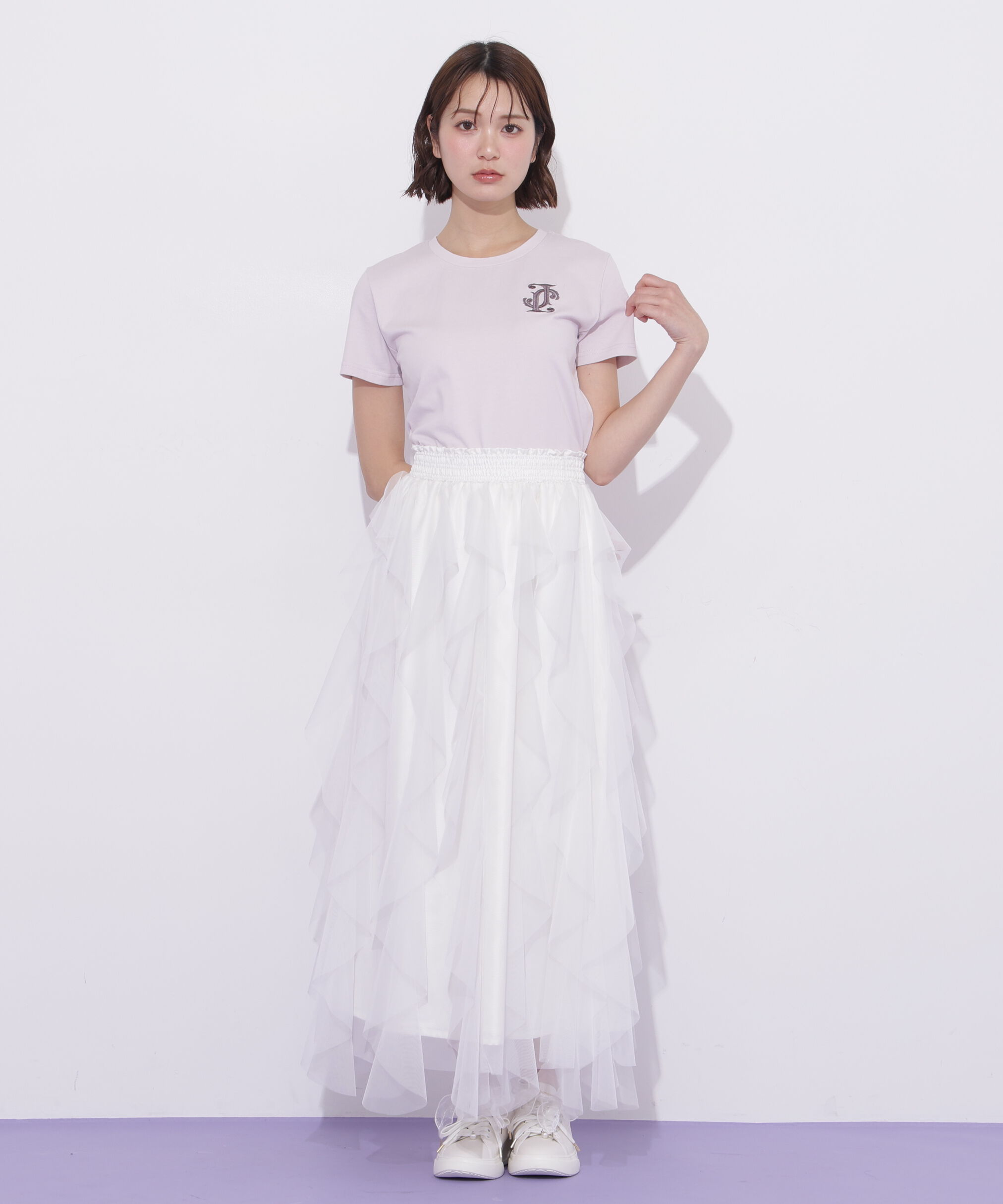  「クロスJモチーフ刺繍ロゴTシャツ」|Tシャツ・カットソー|