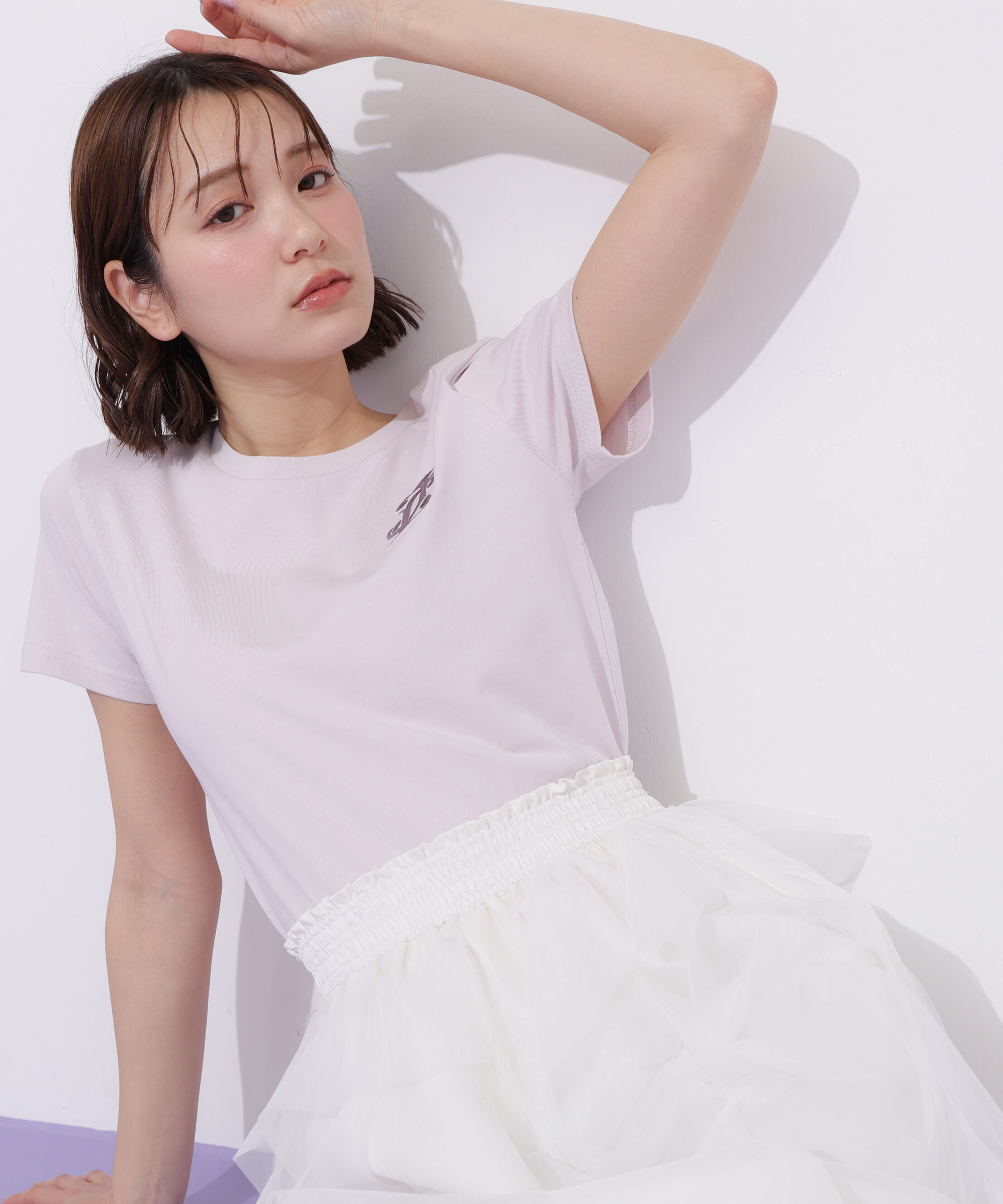  「クロスJモチーフ刺繍ロゴTシャツ」|Tシャツ・カットソー|