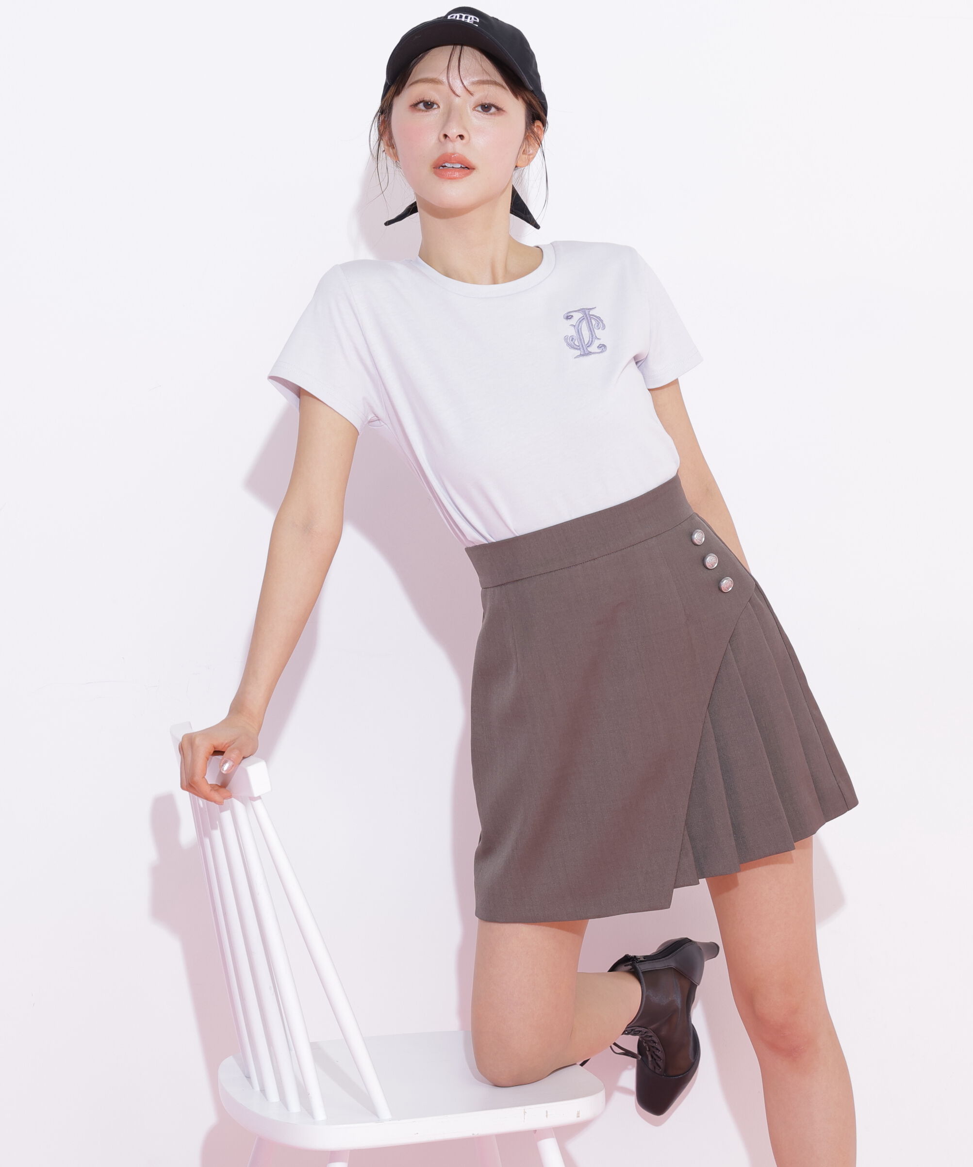  「クロスJモチーフ刺繍ロゴTシャツ」|Tシャツ・カットソー|