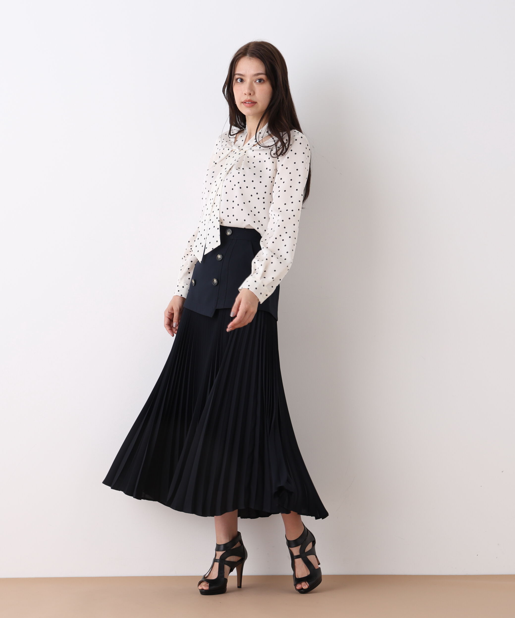  「ソフトオックスプリーツスカート」|スカート|