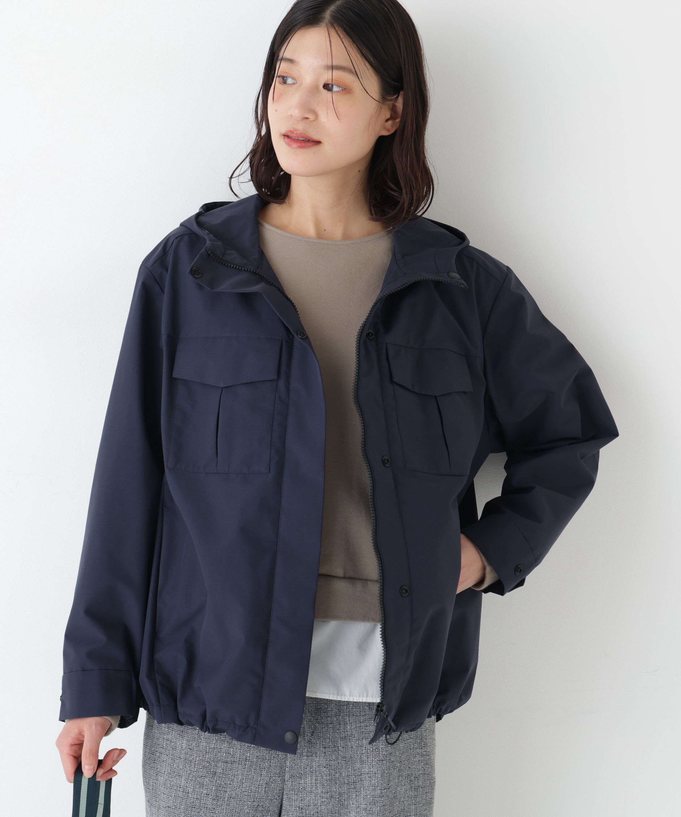  「◆３レイヤーマウンテンパーカー」|ブルゾン・スタジャン|ネイビー