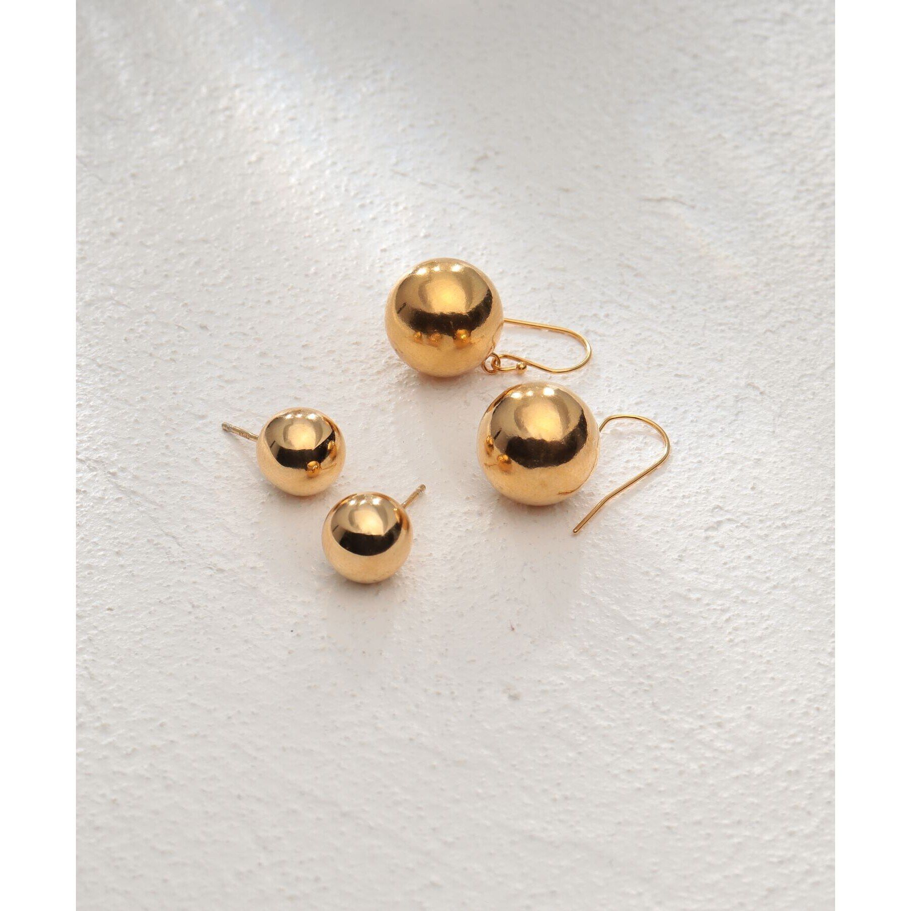 COCOSHNIK ONKITSCH「シルバー ホロウボール スタッドピアスS GP」|ピアス|