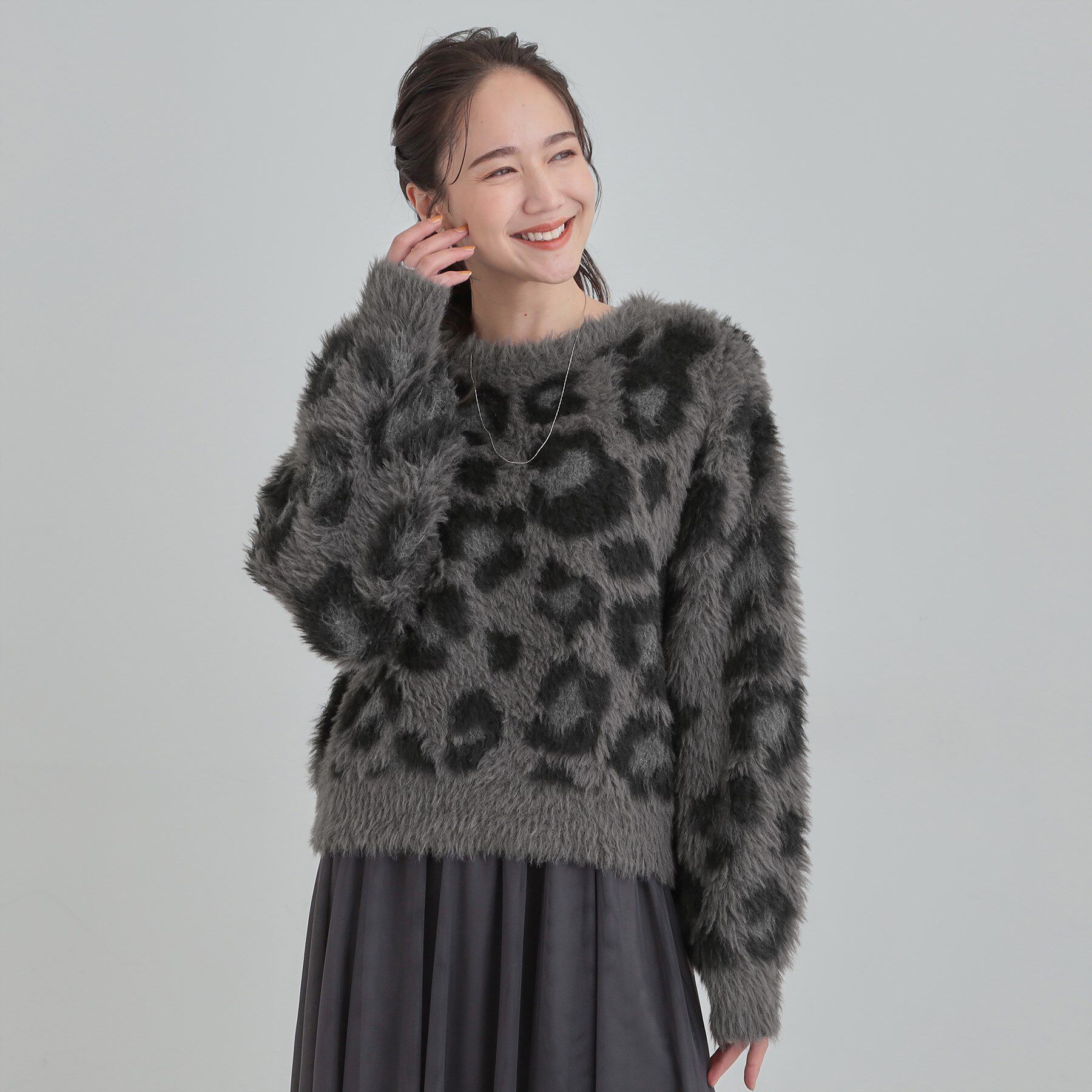 SHOO･LA･RUE「【選べる4柄】ふわふわ ロングフェザーニット」|ニット・セーター|