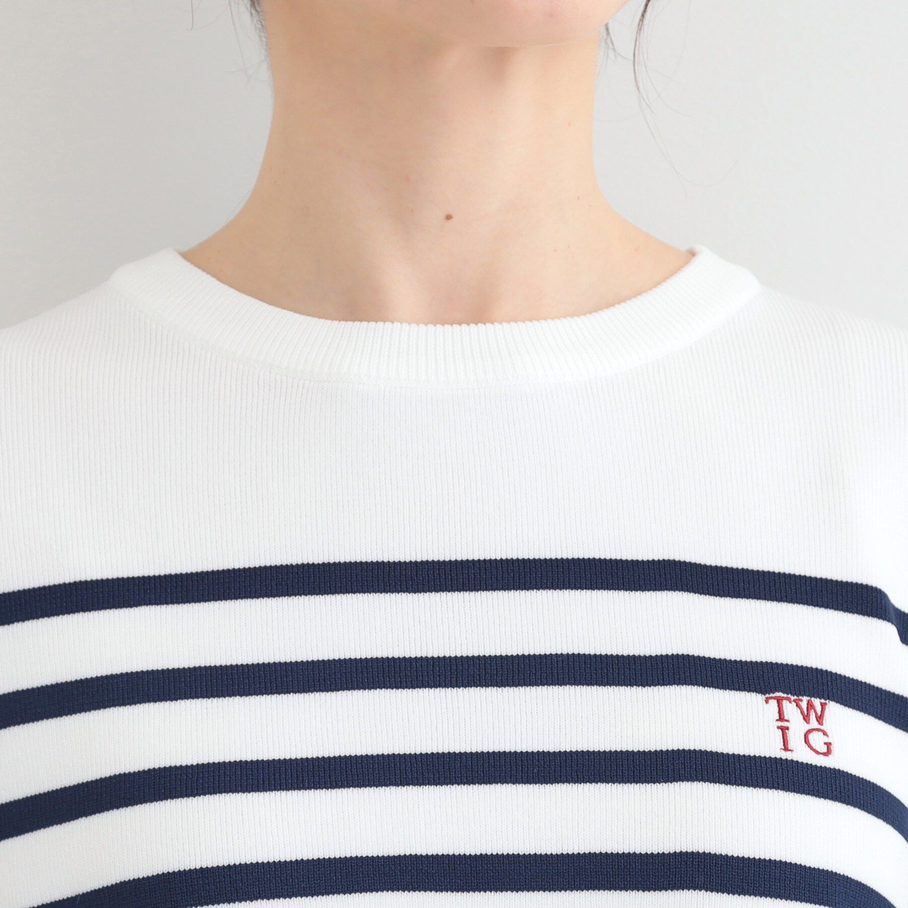 SHOO･LA･RUE「まるでTシャツ 大人カジュアルコーデに最適なボーダーニット」|ニット・セーター|