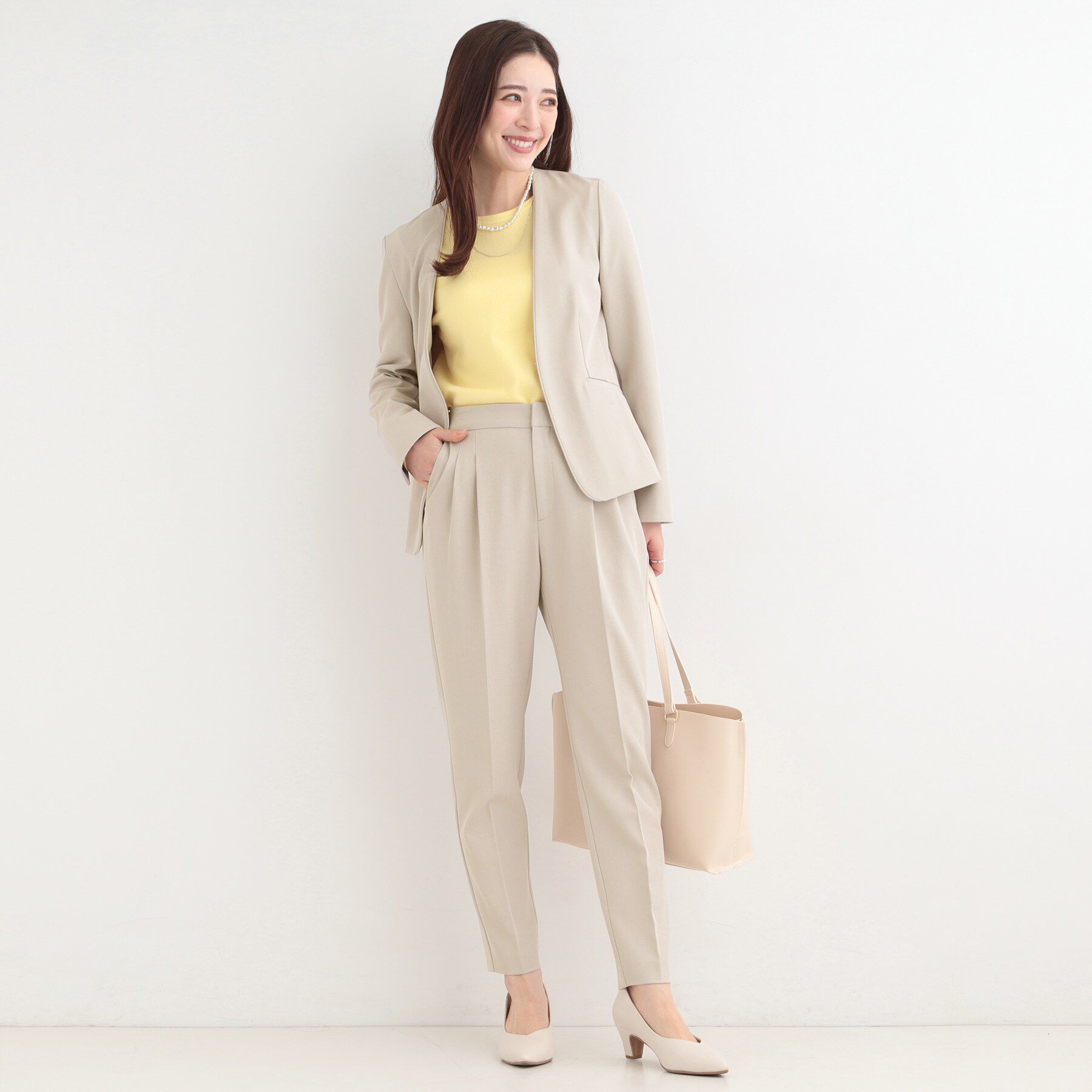 SHOO･LA･RUE「【洗濯機可/イージーケア/UV】2タックテーパードパンツ」|その他|