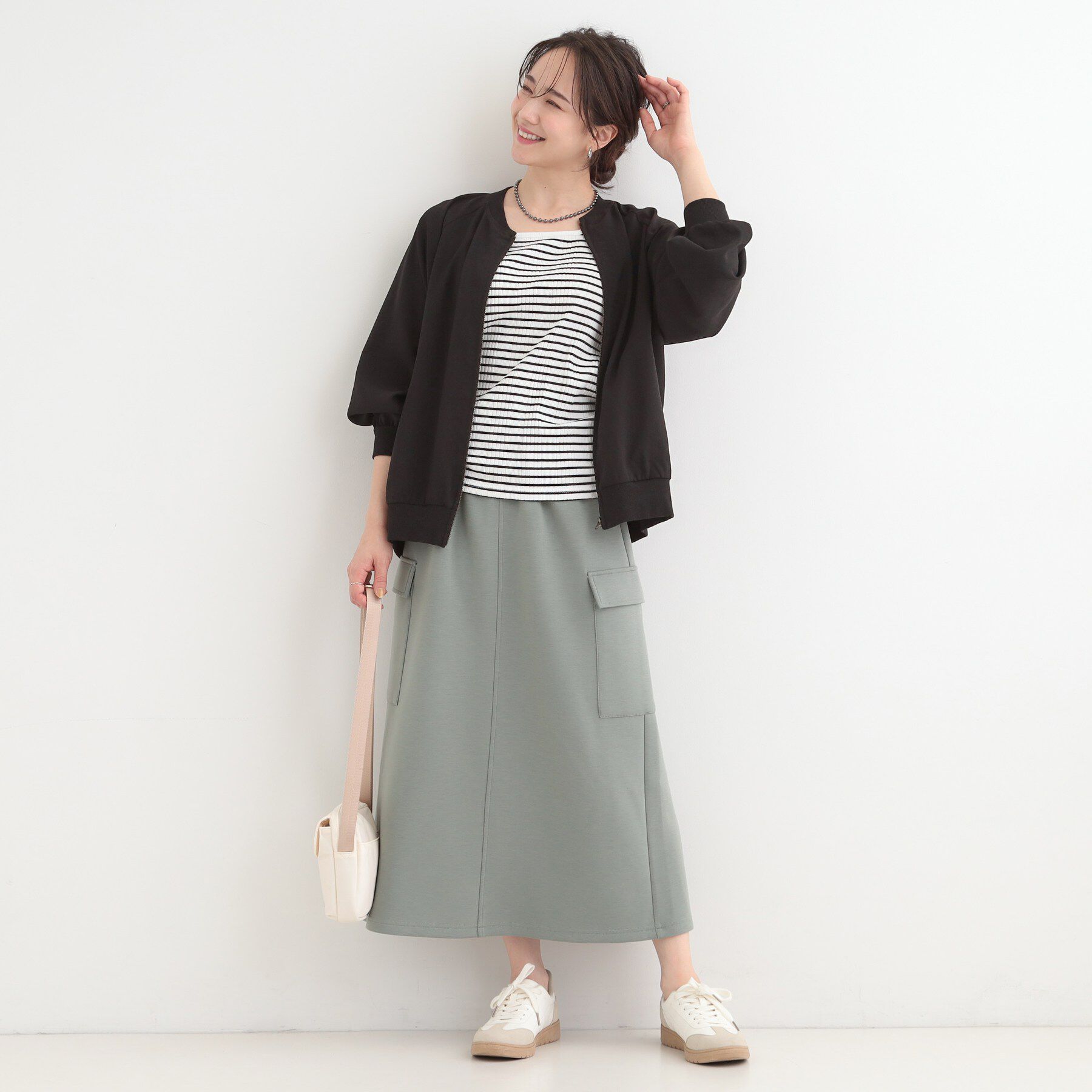 SHOO･LA･RUE「【前後2WAY/S-LL】毎日のお供に ランダムテレコタンクトップ」|キャミソール|