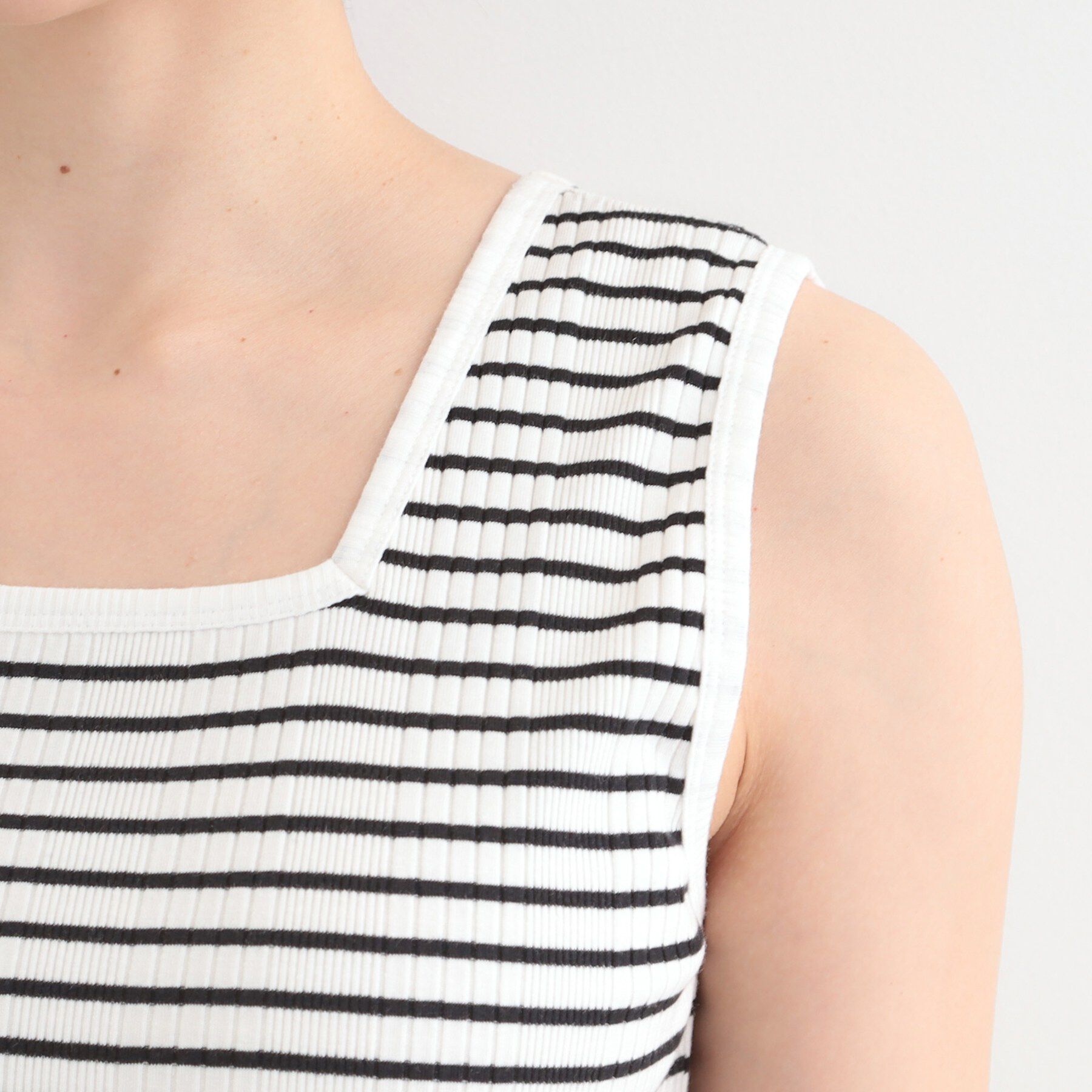 SHOO･LA･RUE「【前後2WAY/S-LL】毎日のお供に ランダムテレコタンクトップ」|キャミソール|