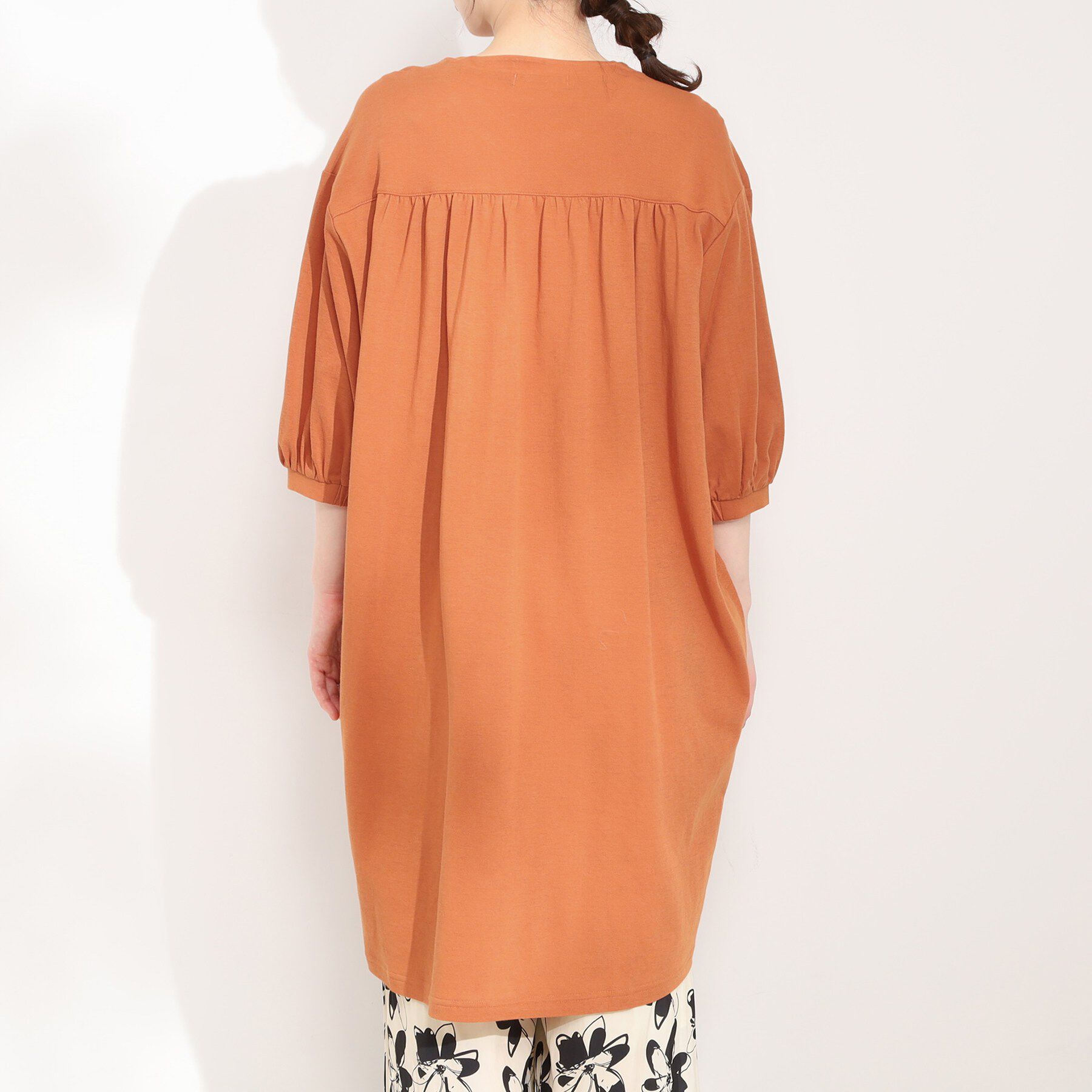 SHOO･LA･RUE「【洗える】カットツイルキーネックシャツワンピ」|ワンピース|