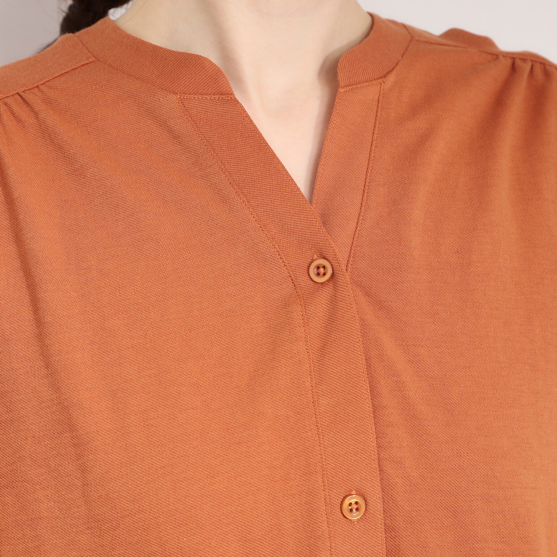 SHOO･LA･RUE「【洗える】カットツイルキーネックシャツワンピ」|ワンピース|