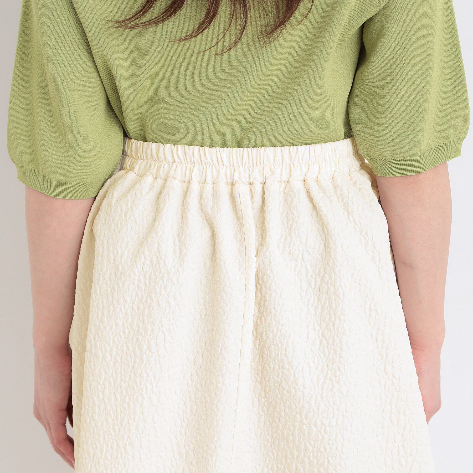 SHOO･LA･RUE「お花柄ジャカード フレアスカート」|スカート|