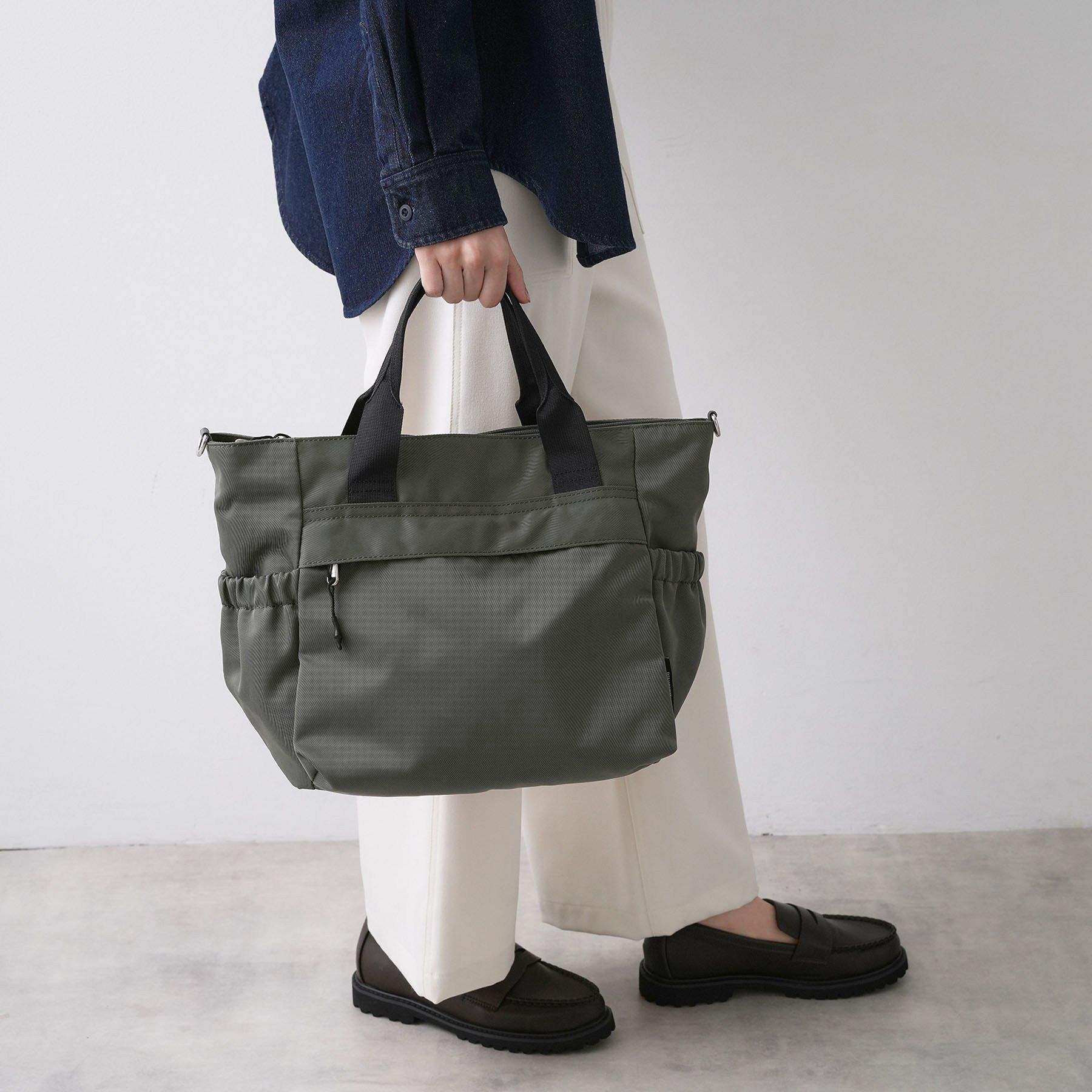 Dessin「【2WAY/多ポケット】ナイロントートバッグ」|トートバッグ|グレー(012)