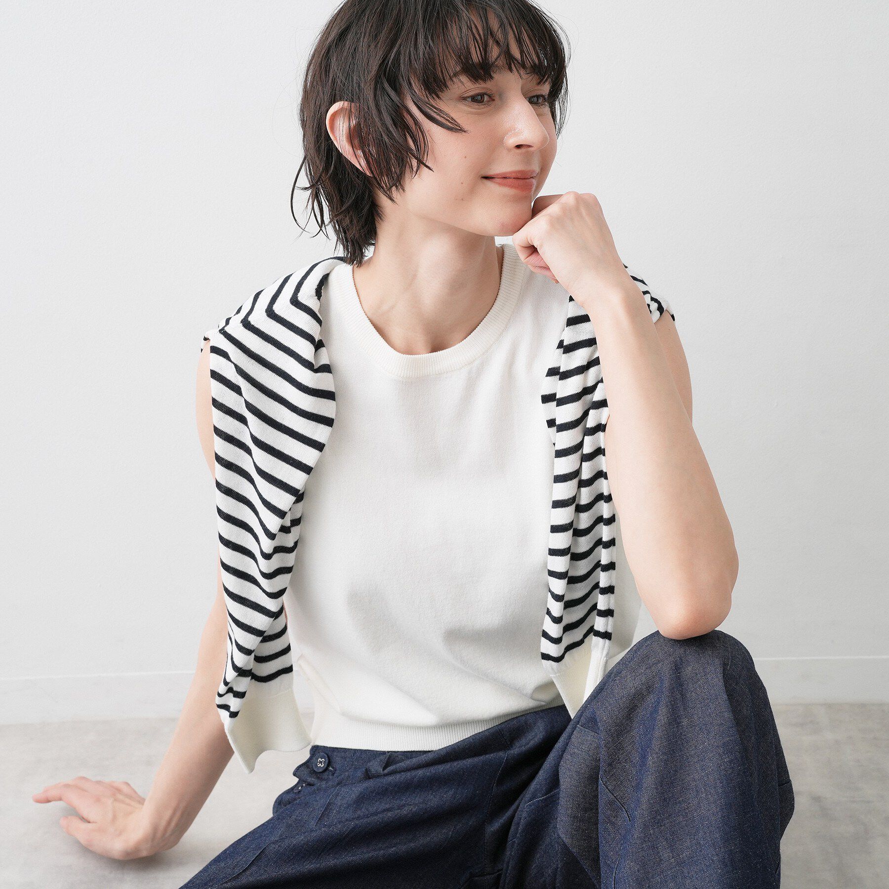 Dessin「【2点セット/洗える】アンサンブルニット」|ニット・セーター|