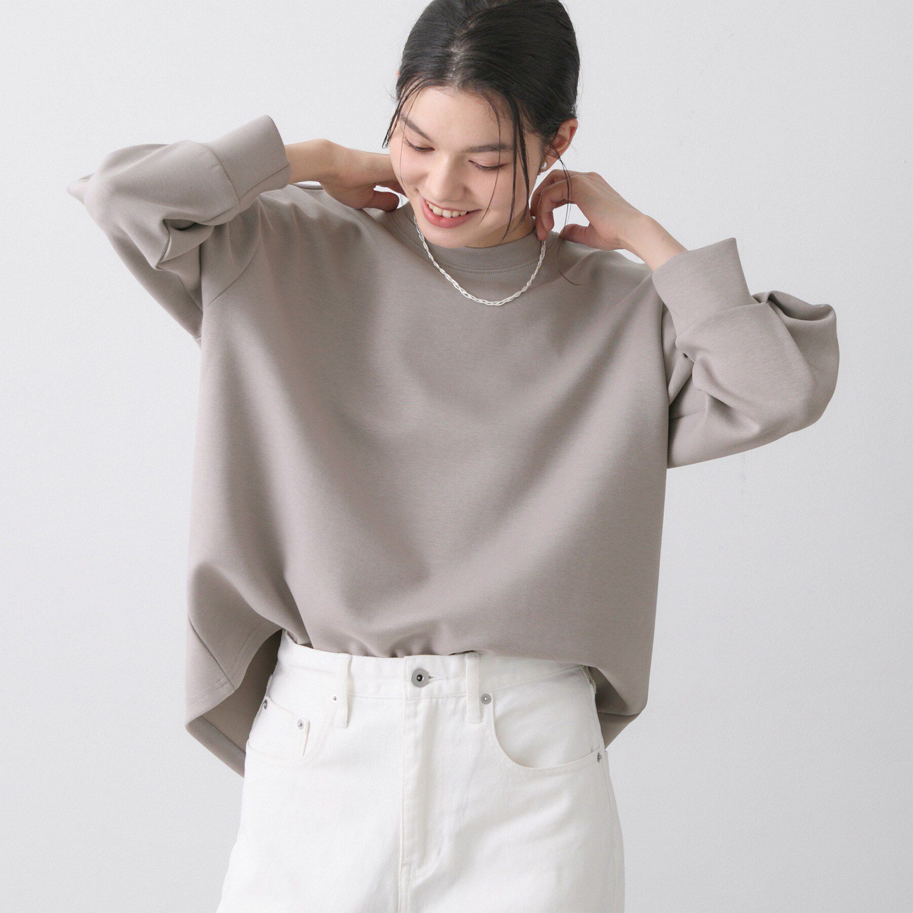 Dessin「【洗える】8分袖ボンディングカットソー」|Tシャツ・カットソー|