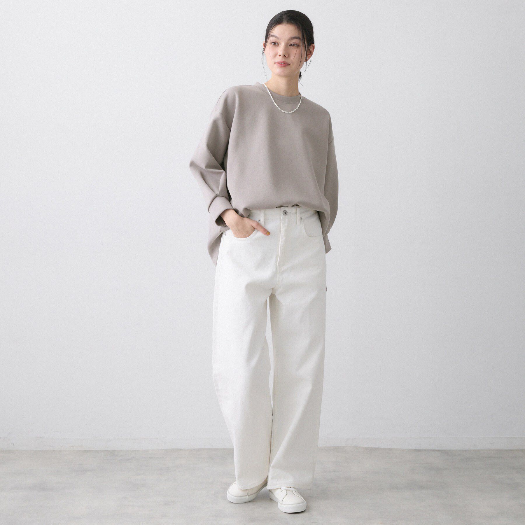 Dessin「【洗える】8分袖ボンディングカットソー」|Tシャツ・カットソー|