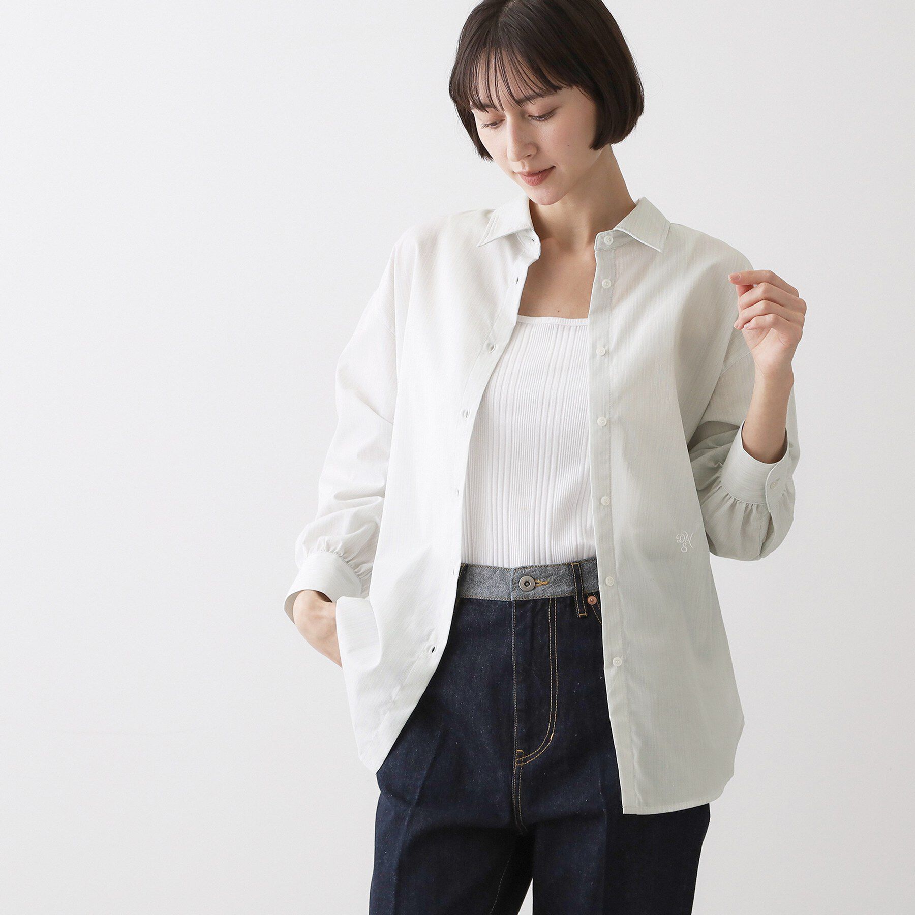 Dessin「【洗える】高密度ベーシックシャツ」|シャツ・ブラウス|