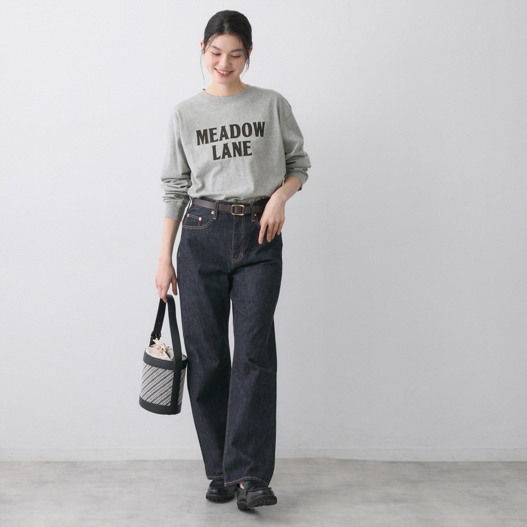 Dessin「【洗える】コットンロゴロングTシャツ」|Tシャツ・カットソー|