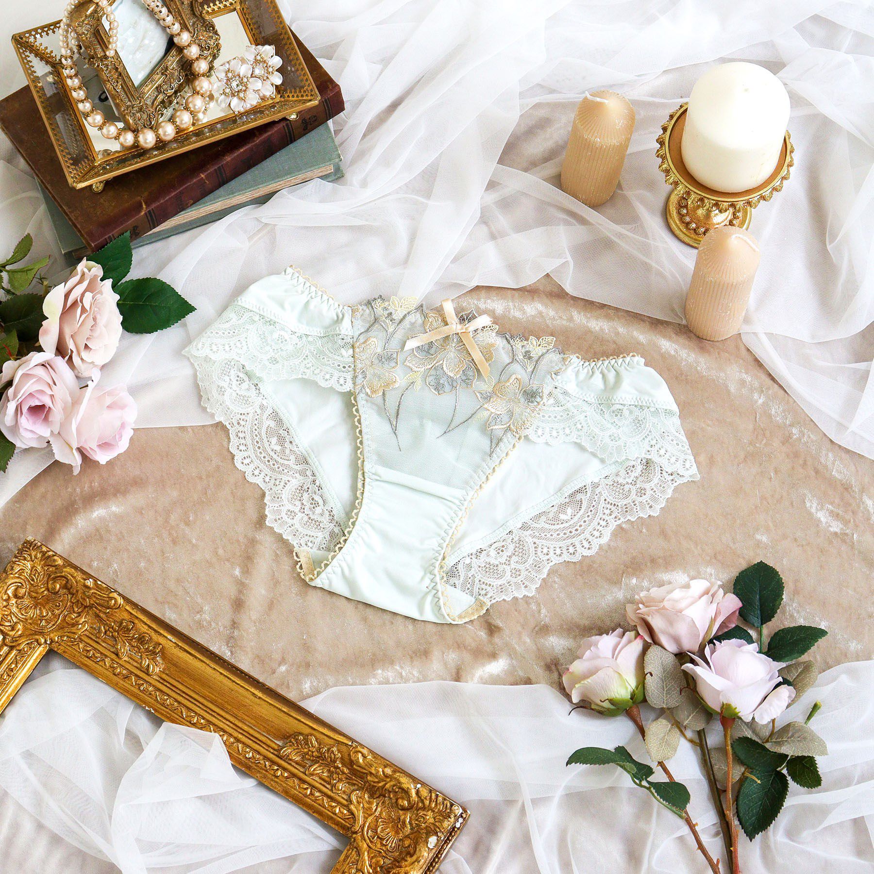 Risa Magli「アデリーノ ノーマルショーツ」|インナー|グリーン(022)