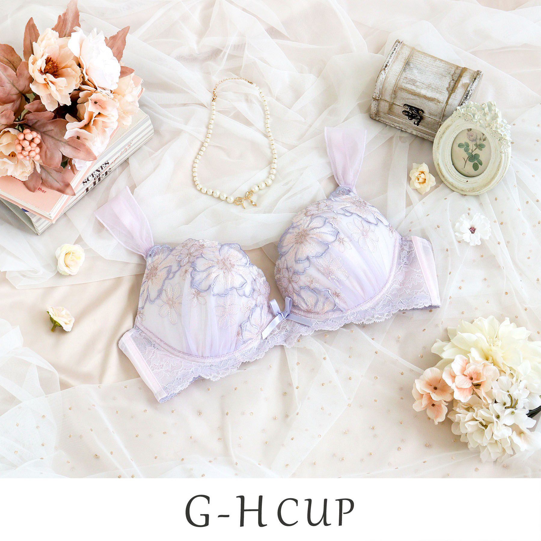 Risa Magli「ピア ブラジャー （G-H） ＜サイドすっきりタイプ＞」|インナー|パープル(083)