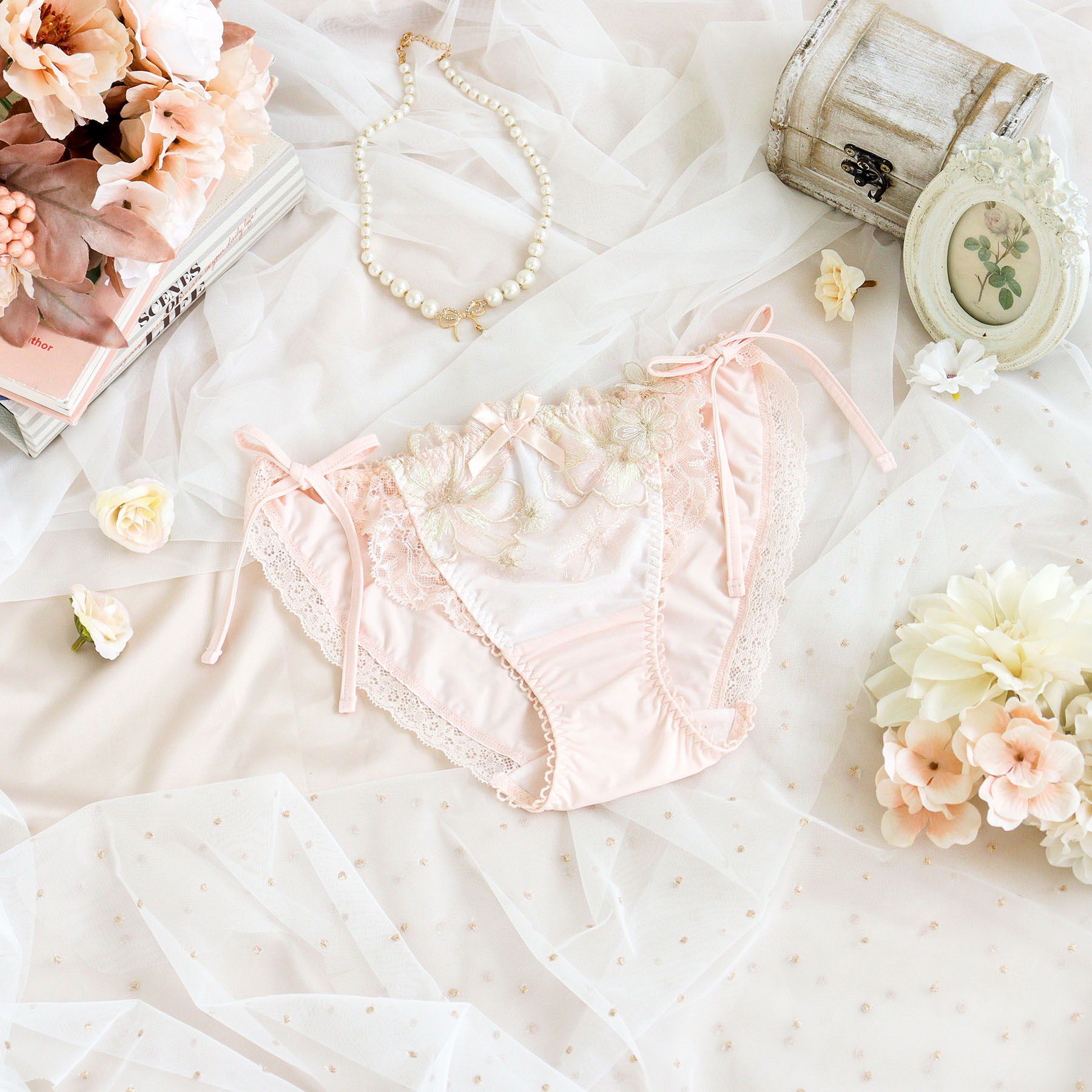 Risa Magli「ピア リボンショーツ」|インナー|ピンク(071)