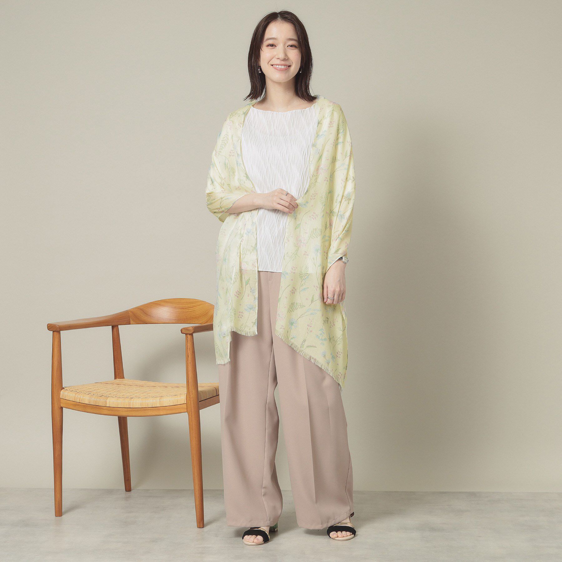 ITS&rsquo;DEMO「【UV／接触冷感／手洗い可】ボタニカルレーヨンストール」|ストール|