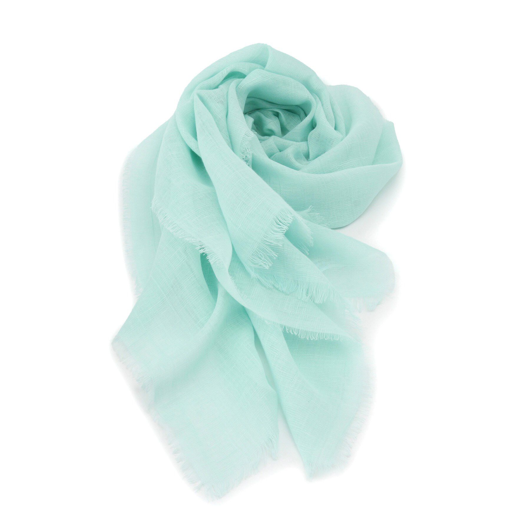 ITS&rsquo;DEMO「【UV／手洗い可】綿麻無地ストール」|ストール|ミントグリーン(02