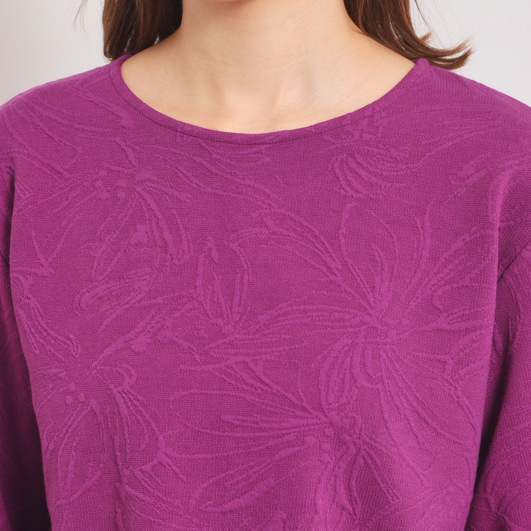 ITS&rsquo;DEMO「【洗濯機OK／セットアップ可】花柄ジャカードトップス」|Tシャツ・カットソー|