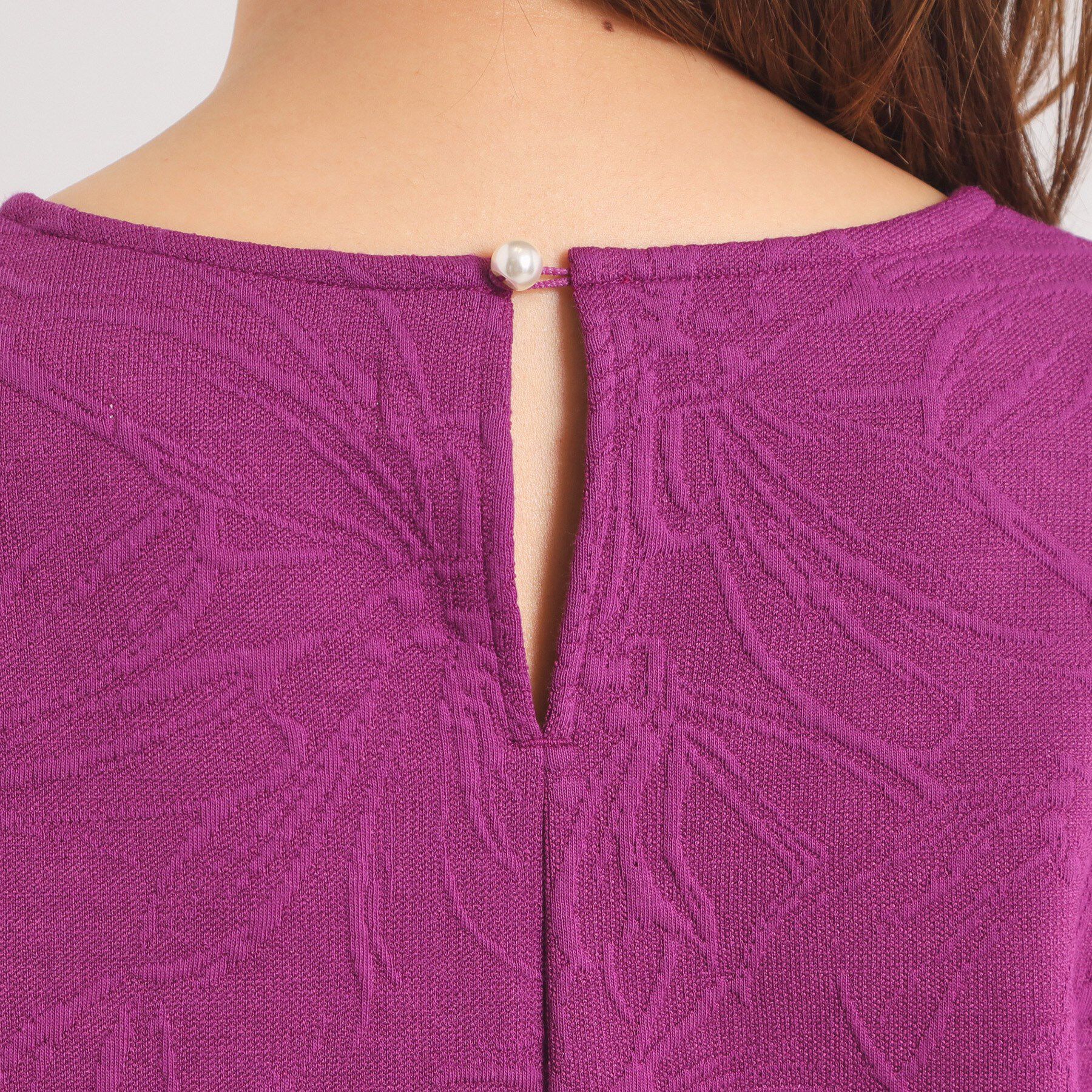 ITS&rsquo;DEMO「【洗濯機OK／セットアップ可】花柄ジャカードトップス」|Tシャツ・カットソー|