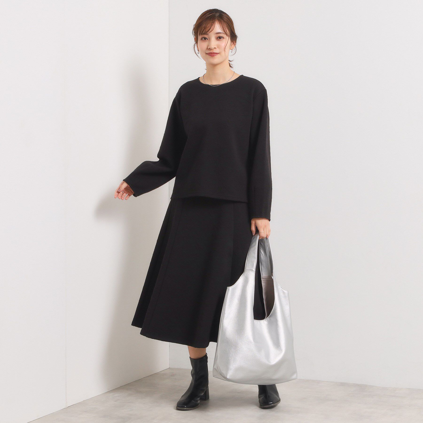 ITS&rsquo;DEMO「【洗濯機OK／セットアップ可】花柄ジャカードトップス」|Tシャツ・カットソー|