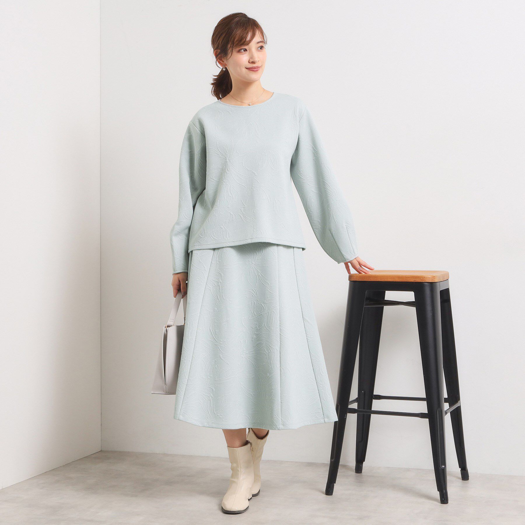 ITS&rsquo;DEMO「【手洗い可／セットアップ可】花柄ジャカードスカート」|スカート|