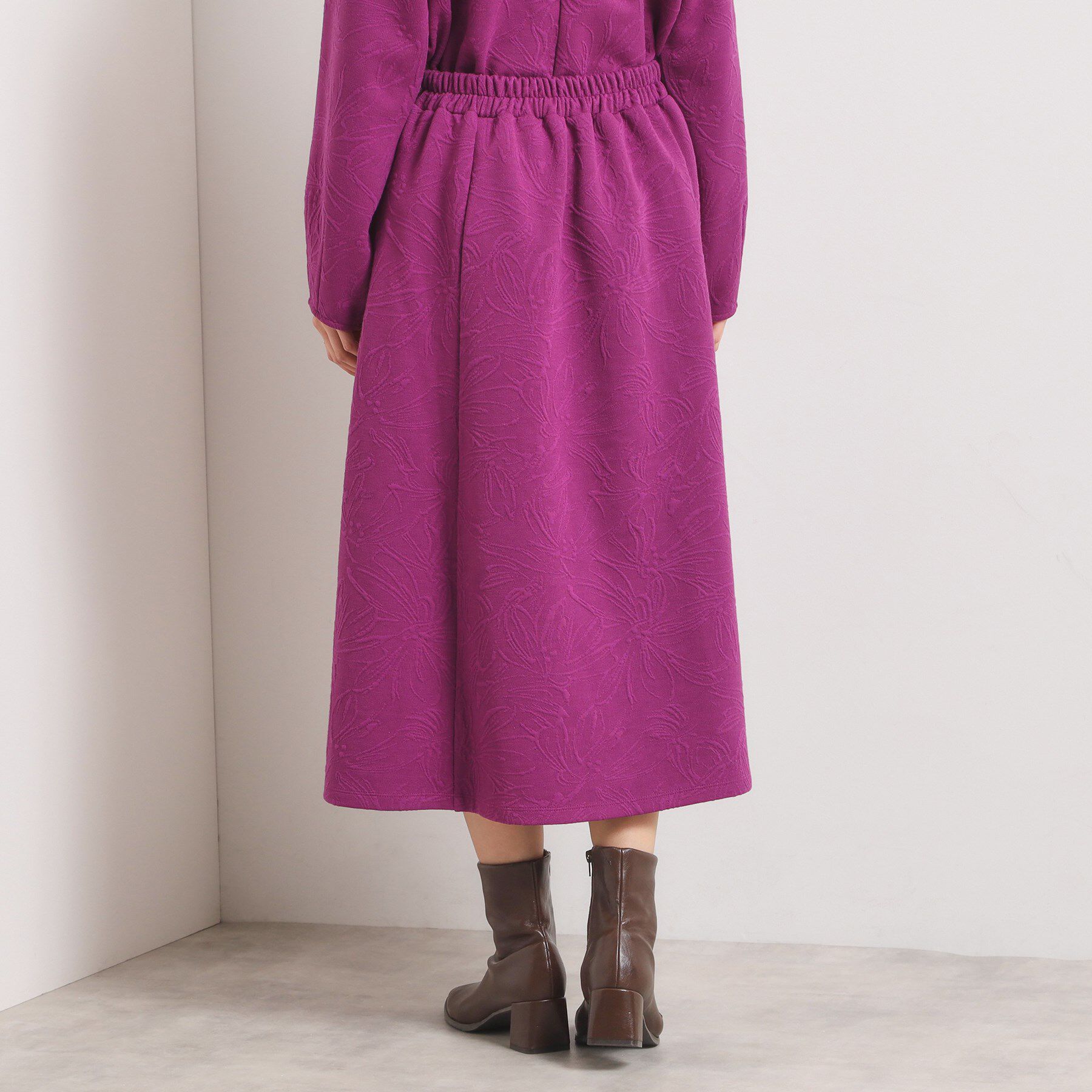 ITS&rsquo;DEMO「【手洗い可／セットアップ可】花柄ジャカードスカート」|スカート|