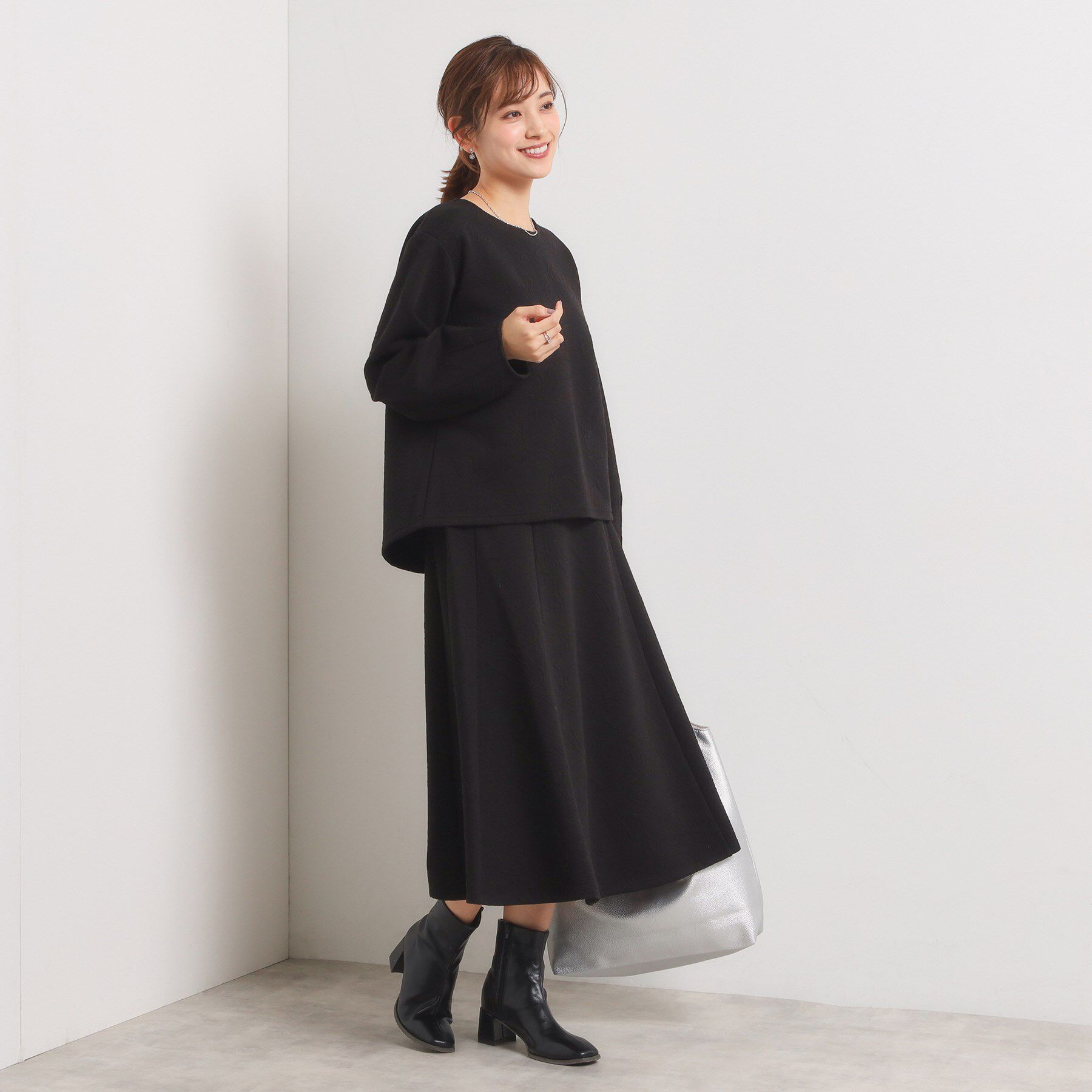 ITS&rsquo;DEMO「【手洗い可／セットアップ可】花柄ジャカードスカート」|スカート|