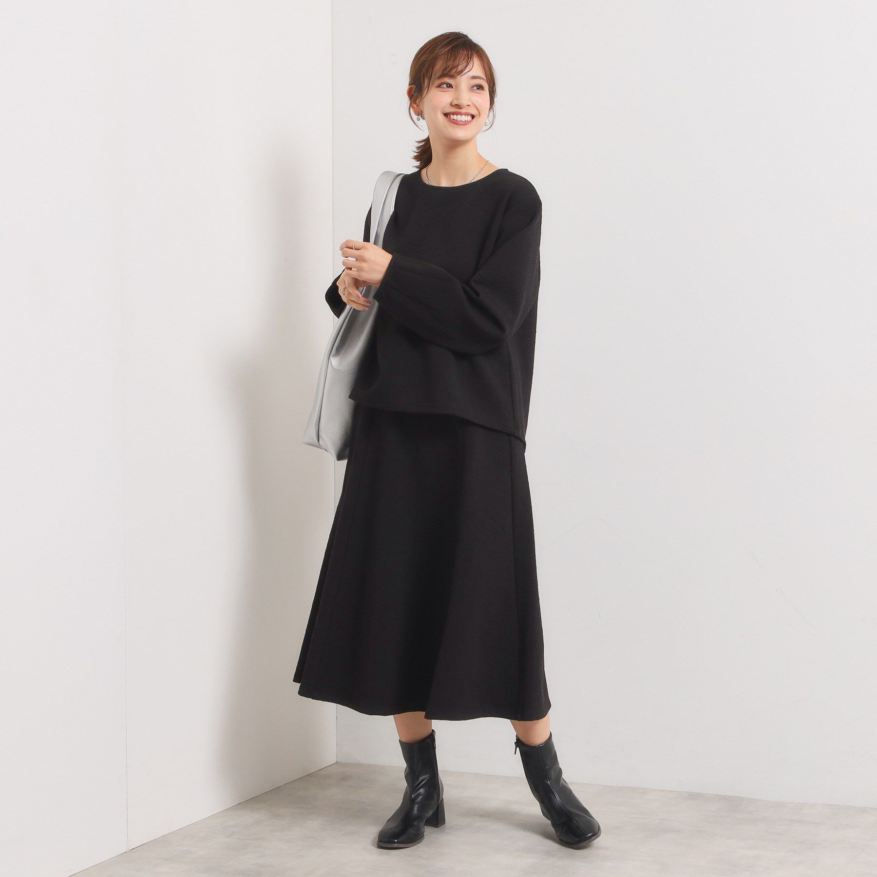 ITS&rsquo;DEMO「【手洗い可／セットアップ可】花柄ジャカードスカート」|スカート|