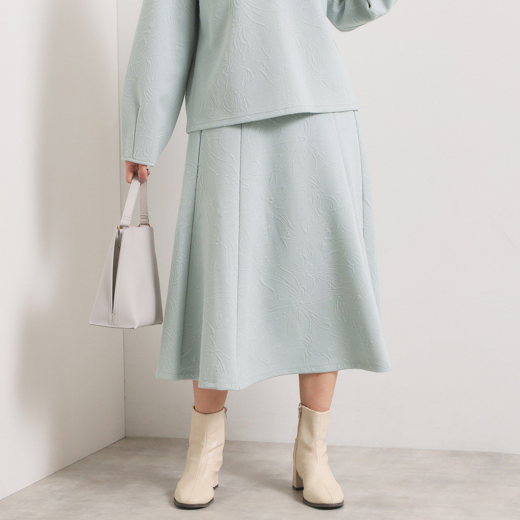 ITS&rsquo;DEMO「【手洗い可／セットアップ可】花柄ジャカードスカート」|スカート|